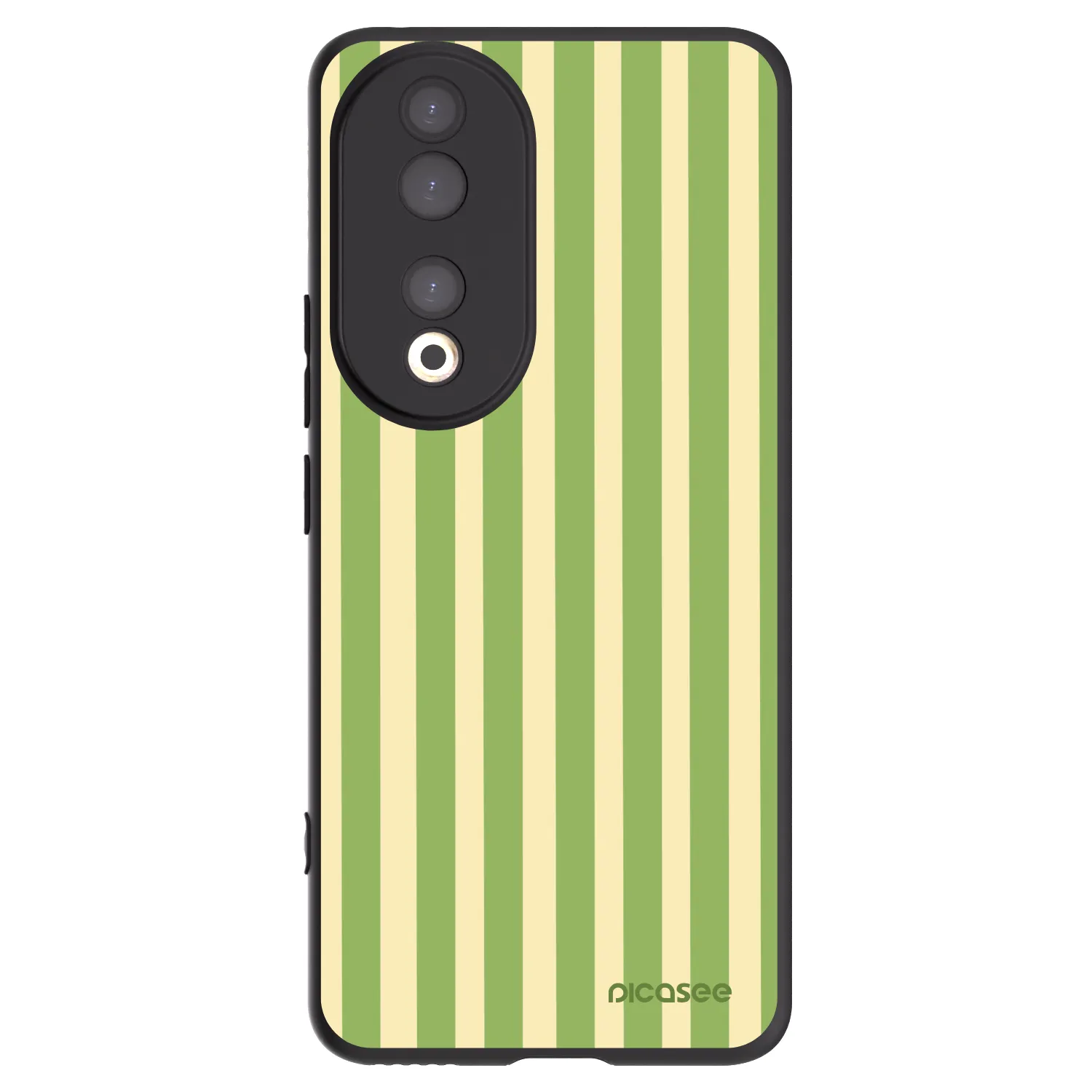 Picasee silikónový čierny obal pre Honor 90 5G - Lines Matcha