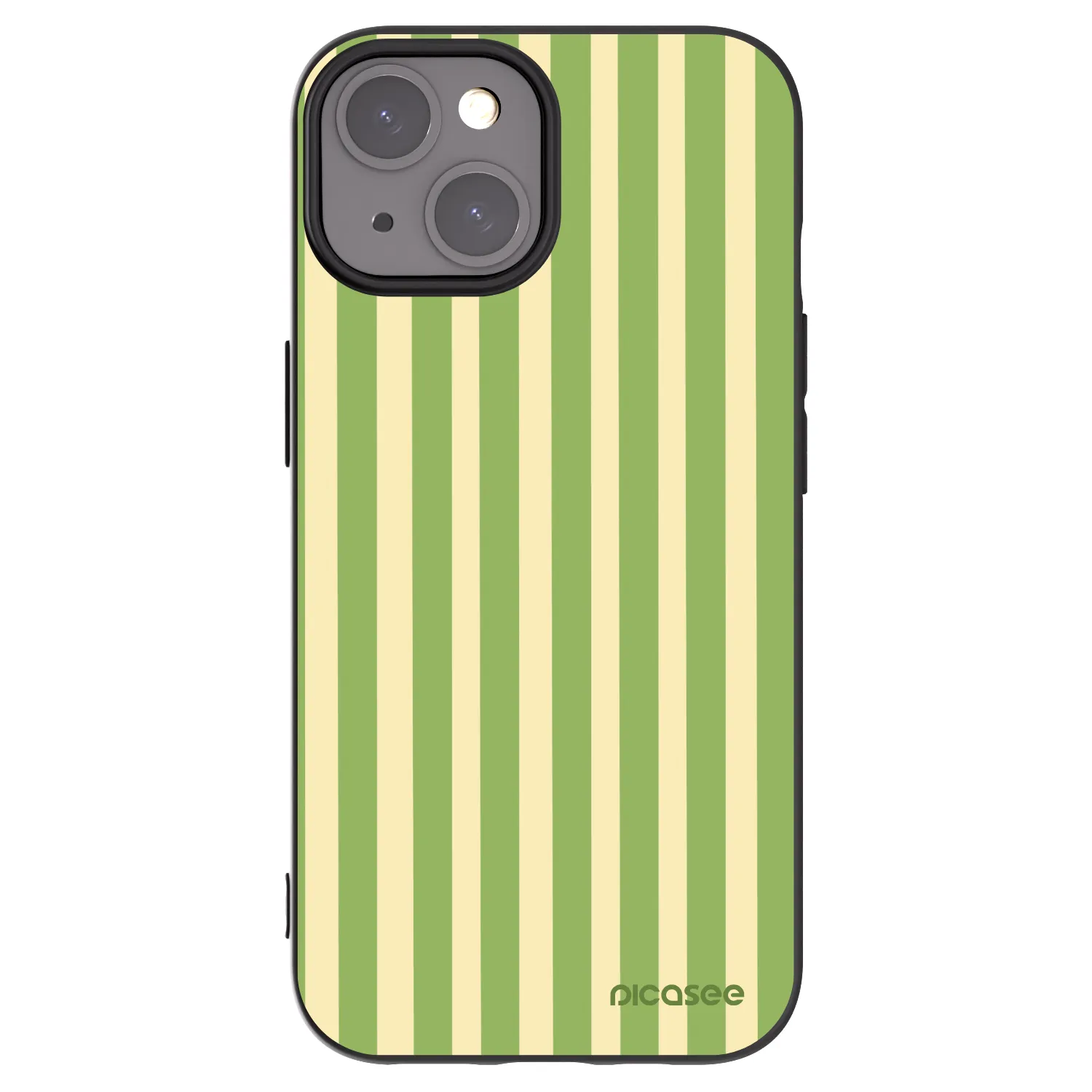 Picasee silikónový čierny obal pre Apple iPhone 15 - Lines Matcha