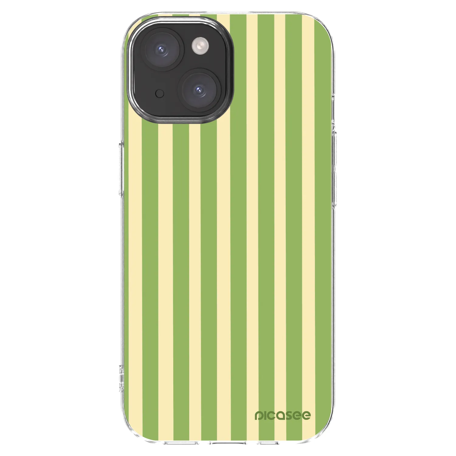 Picasee silikónový prehľadný obal pre Apple iPhone 15 - Lines Matcha