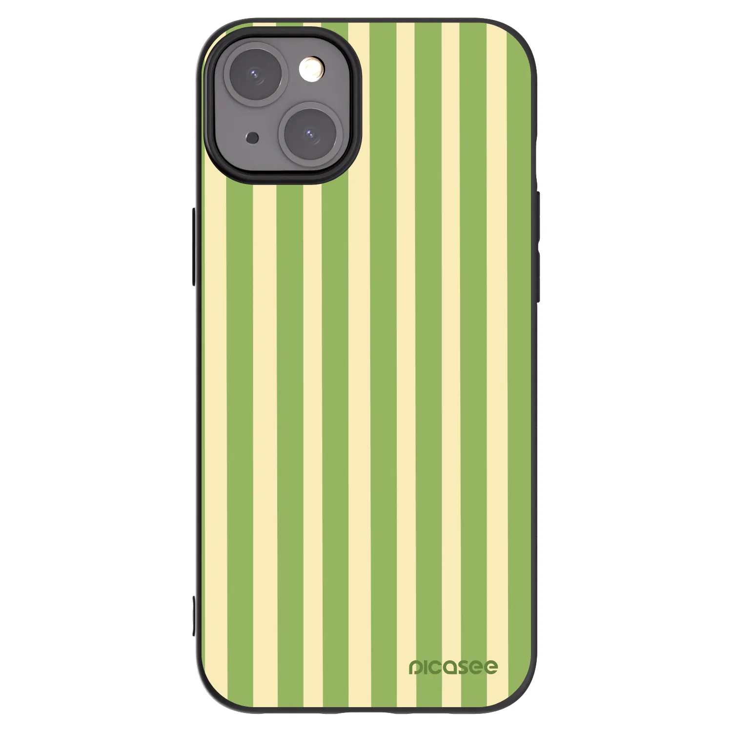 Picasee silikónový čierny obal pre Apple iPhone 15 Plus - Lines Matcha