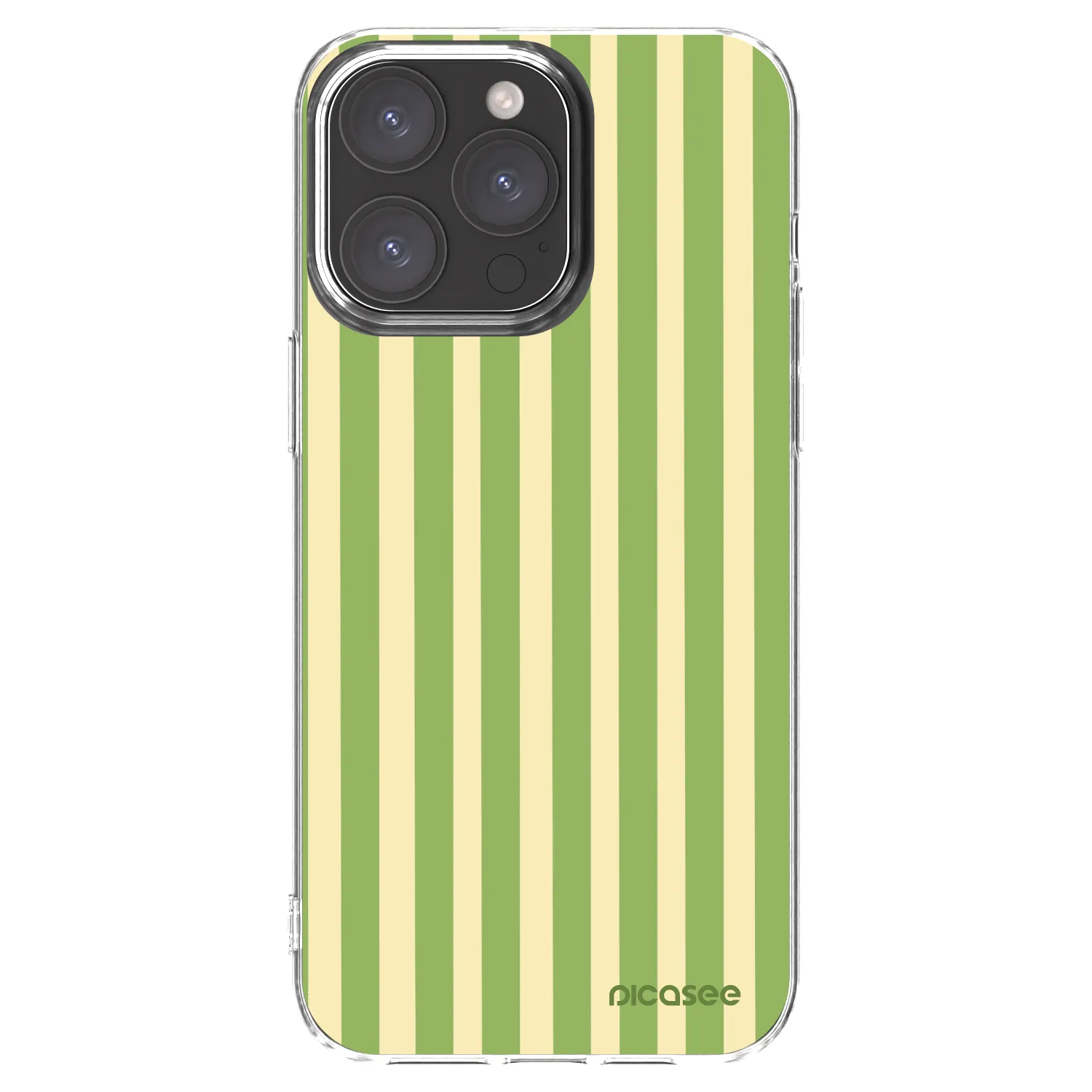 Picasee silikónový prehľadný obal pre Apple iPhone 15 Pro Max - Lines Matcha