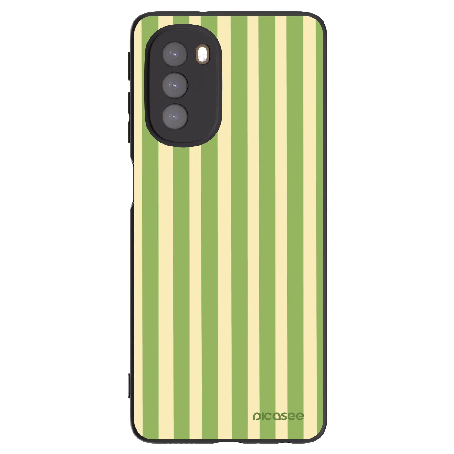 Picasee silikónový čierny obal pre Motorola Moto G51 - Lines Matcha