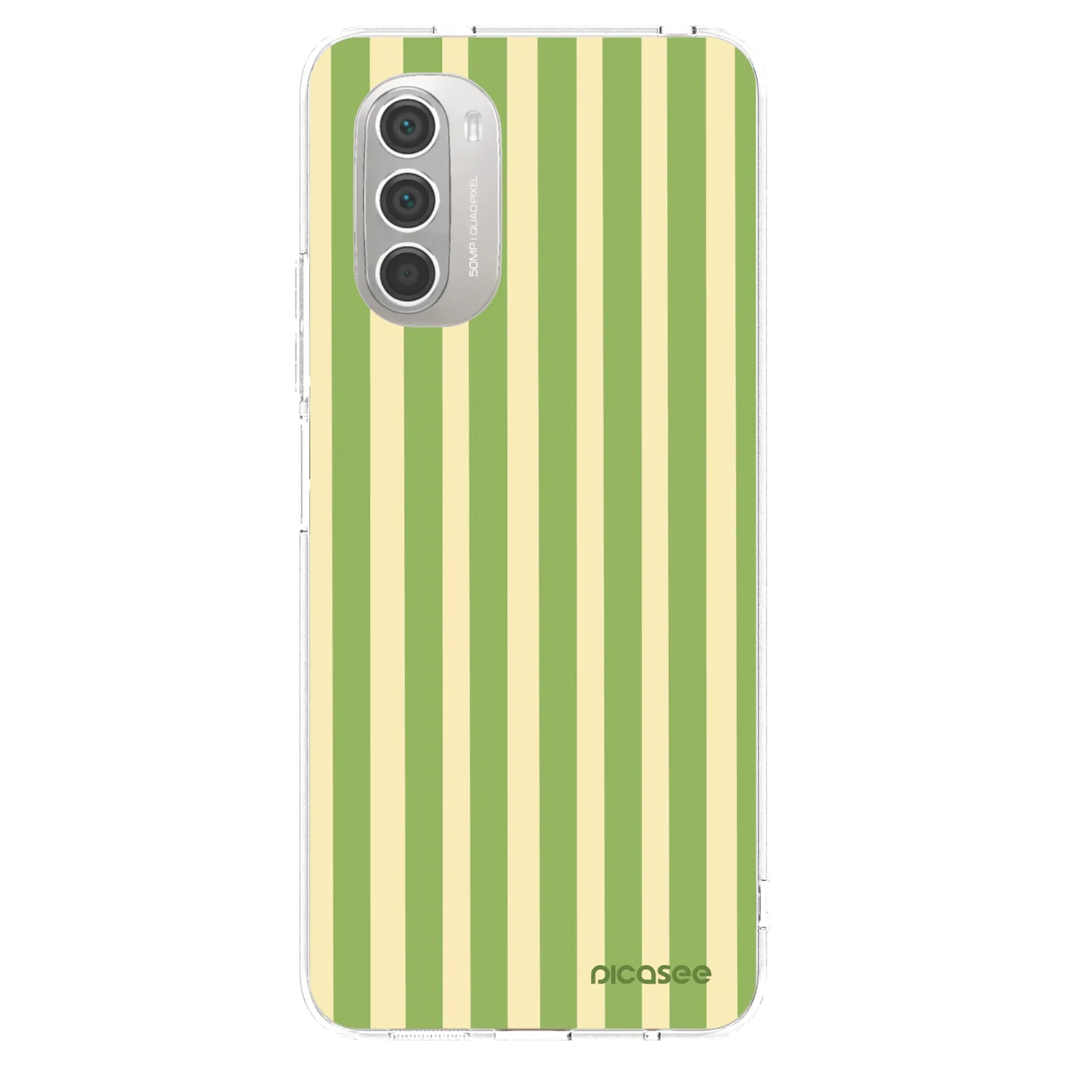 Picasee silikónový prehľadný obal pre Motorola Moto G51 - Lines Matcha