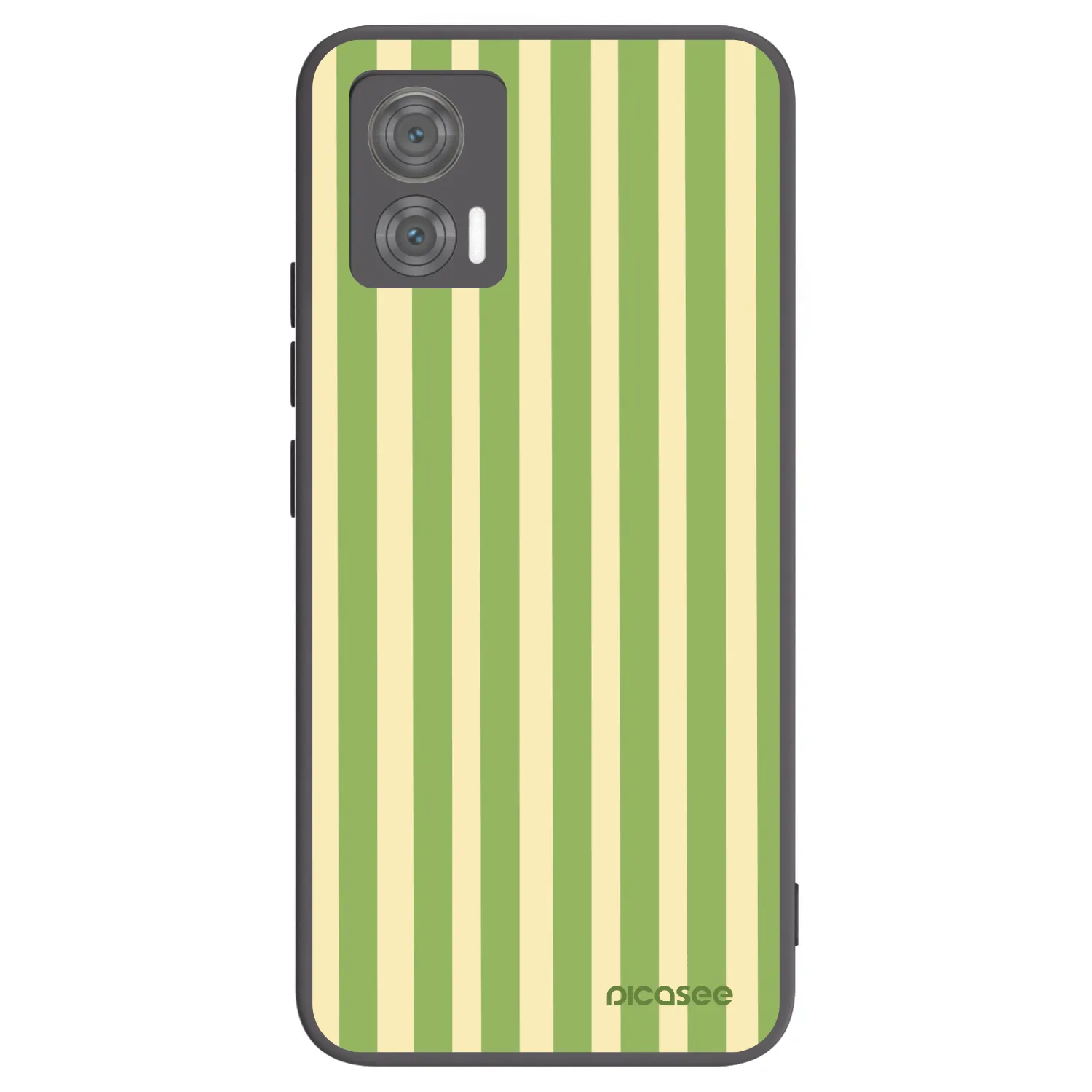 Picasee silikónový čierny obal pre Motorola Edge 30 Neo - Lines Matcha