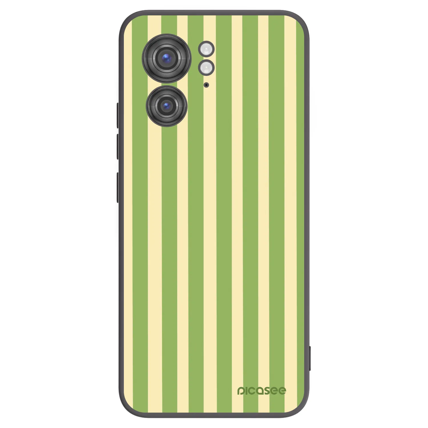 Picasee silikónový čierny obal pre Motorola Edge 40 - Lines Matcha