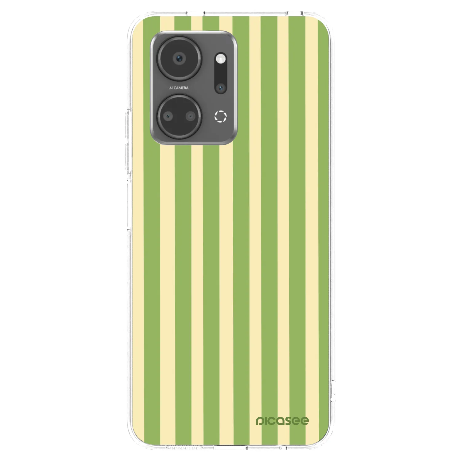Picasee silikónový prehľadný obal pre Honor X7a - Lines Matcha