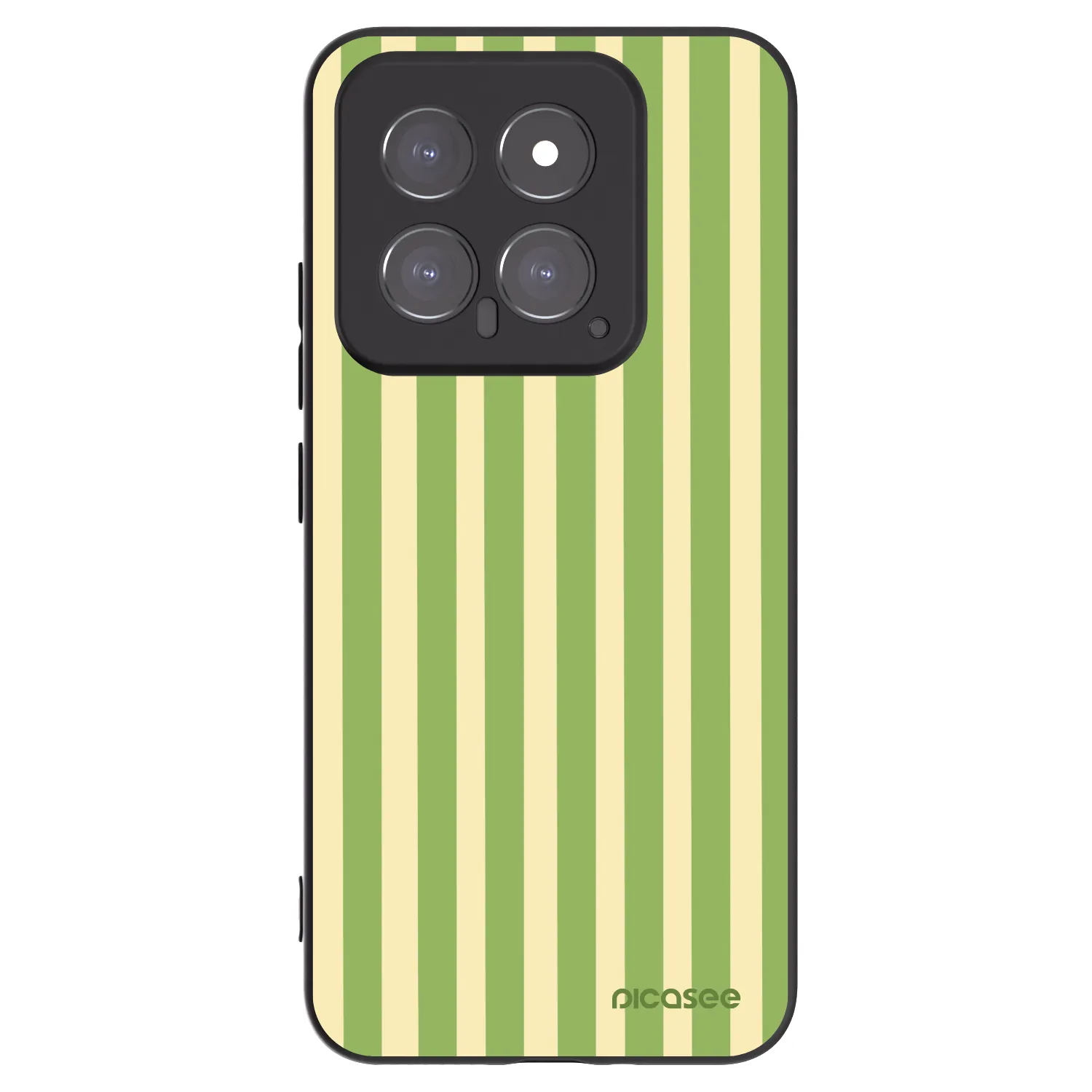 Picasee silikónový čierny obal pre Xiaomi 14 - Lines Matcha