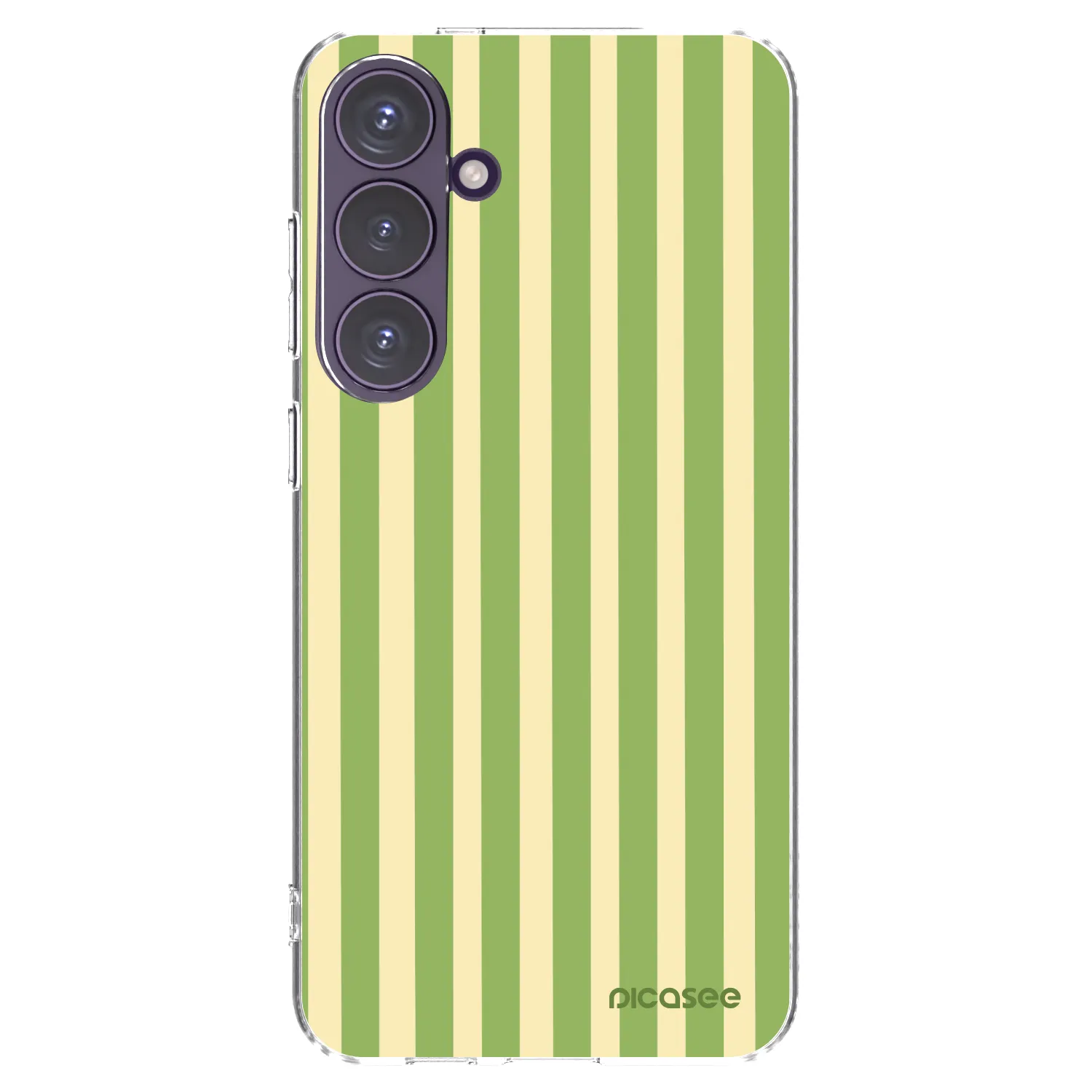 Picasee silikónový prehľadný obal pre Samsung Galaxy S24+ S926B 5G - Lines Matcha
