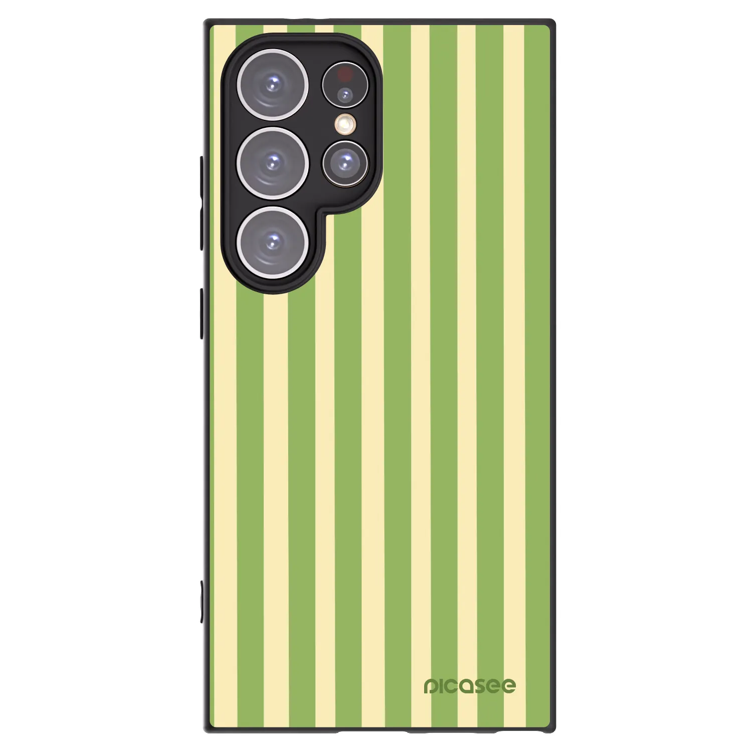 Picasee silikónový čierny obal pre Samsung Galaxy S24 Ultra S928B 5G - Lines Matcha