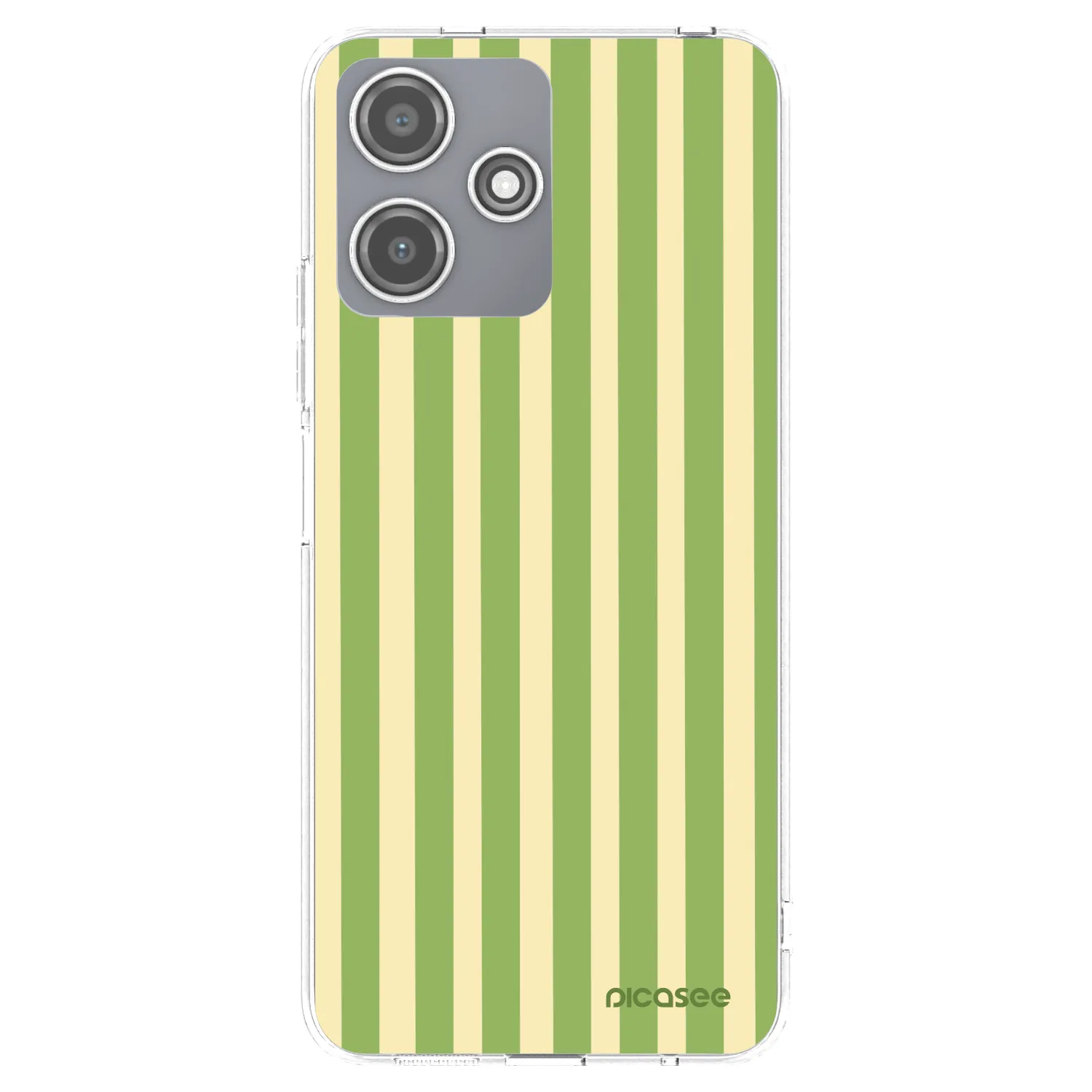 Picasee silikónový prehľadný obal pre Xiaomi Redmi 12 5G - Lines Matcha