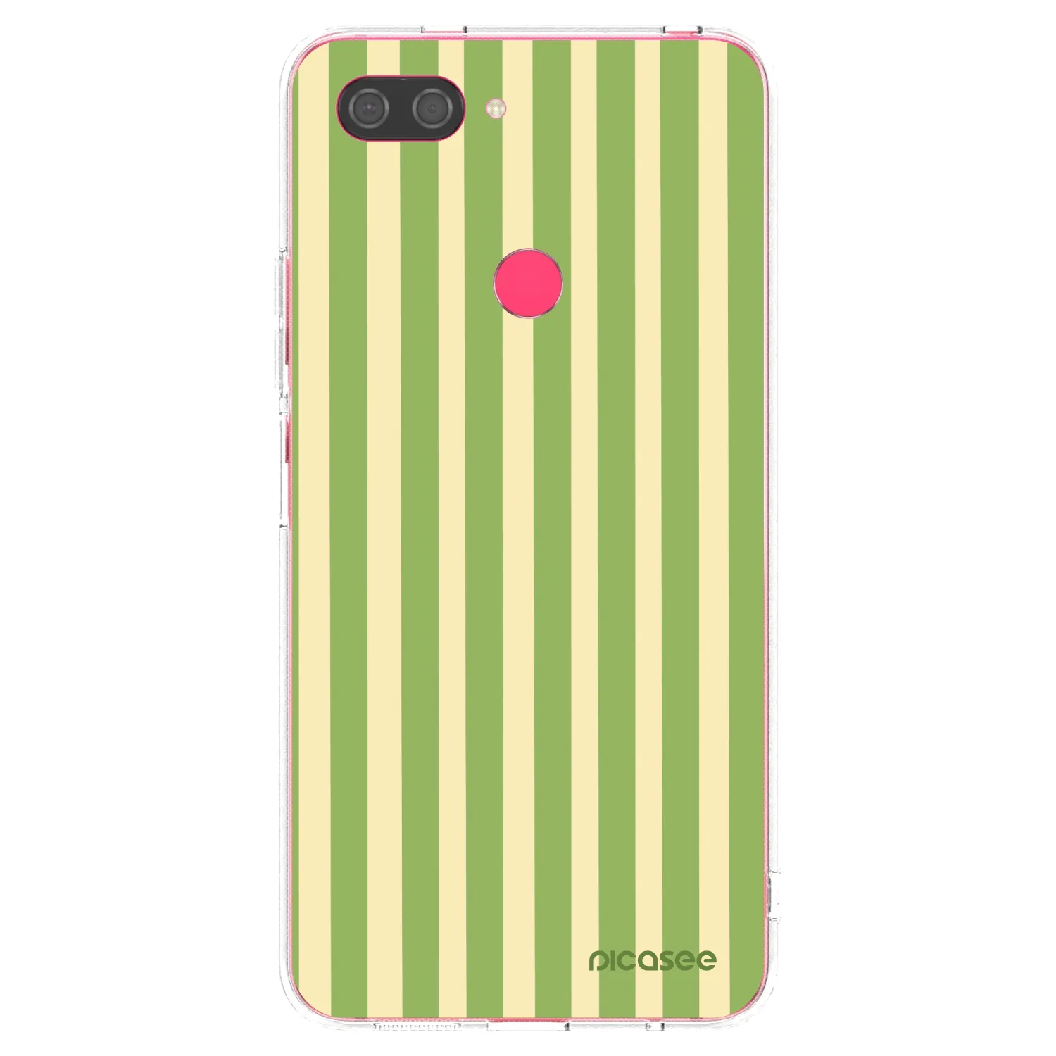 Picasee silikónový prehľadný obal pre Xiaomi Mi 8 Lite - Lines Matcha