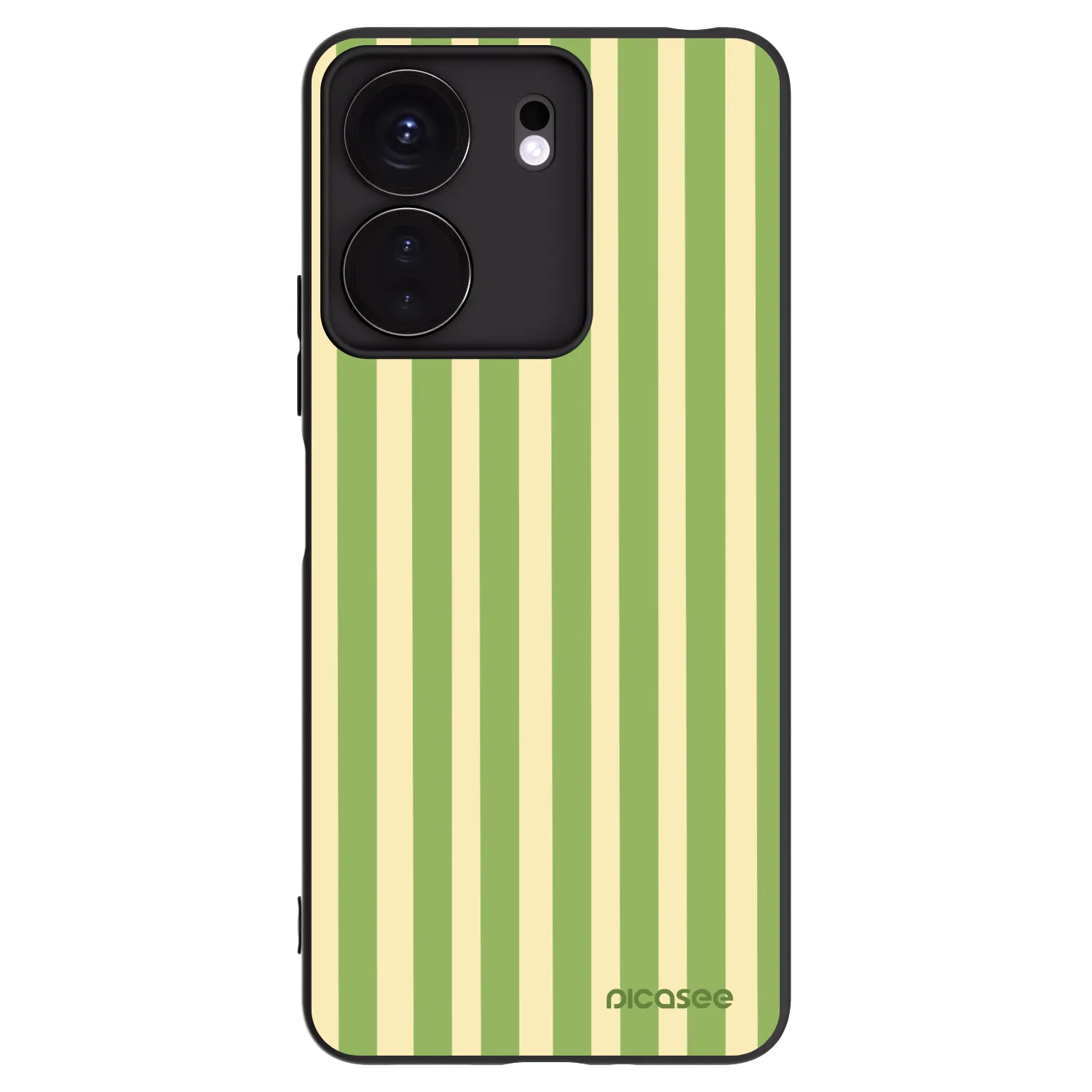 Picasee silikónový čierny obal pre Xiaomi Redmi 13C 4G - Lines Matcha