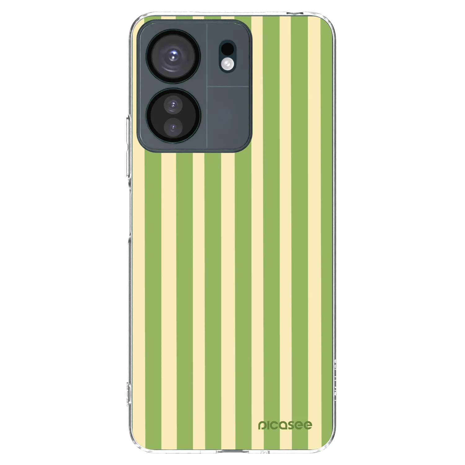 Picasee silikónový prehľadný obal pre Xiaomi Redmi 13C 4G - Lines Matcha