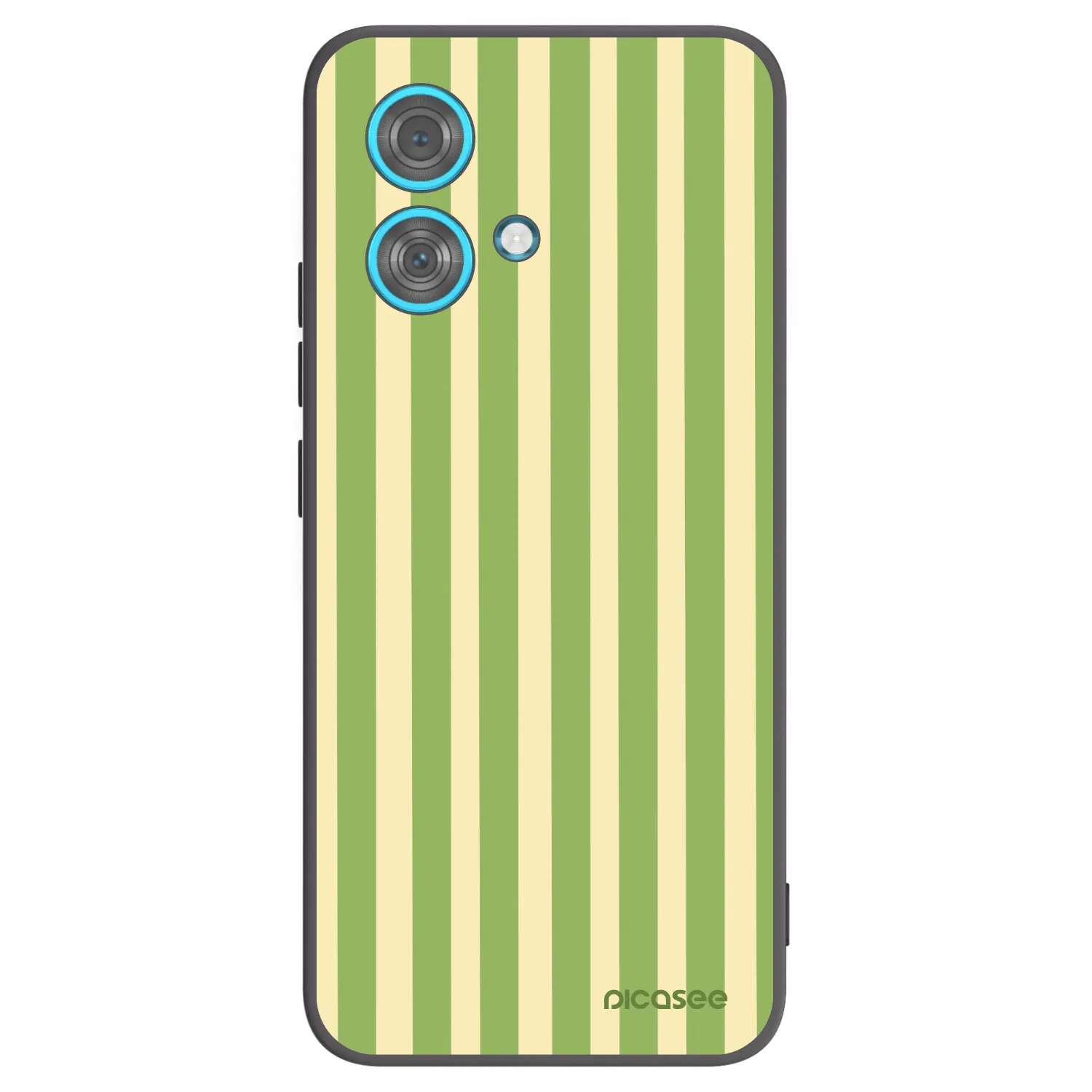 Picasee silikónový čierny obal pre Motorola Edge 40 Neo - Lines Matcha