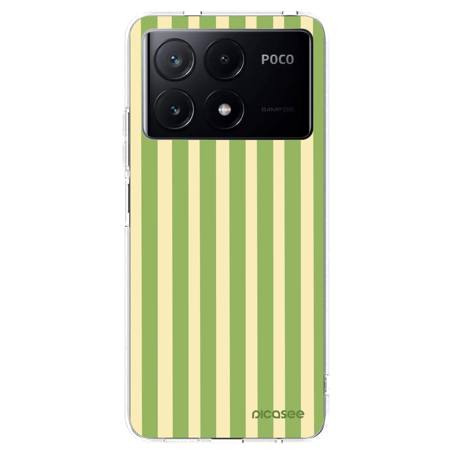 Picasee silikónový prehľadný obal pre Xiaomi Poco X6 Pro - Lines Matcha