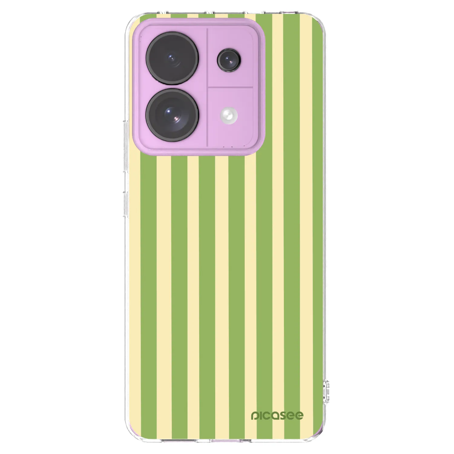 Picasee silikónový prehľadný obal pre Xiaomi Redmi Note 13 Pro 5G - Lines Matcha