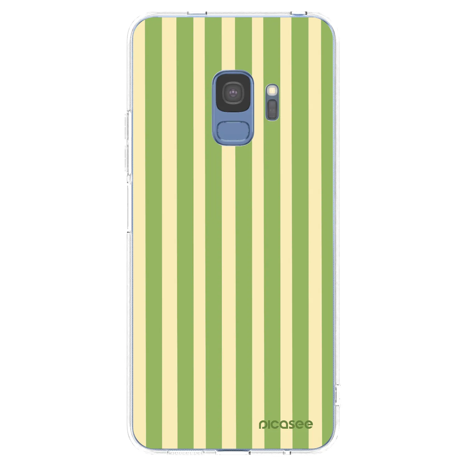 Picasee silikónový prehľadný obal pre Samsung Galaxy S9 G960F - Lines Matcha