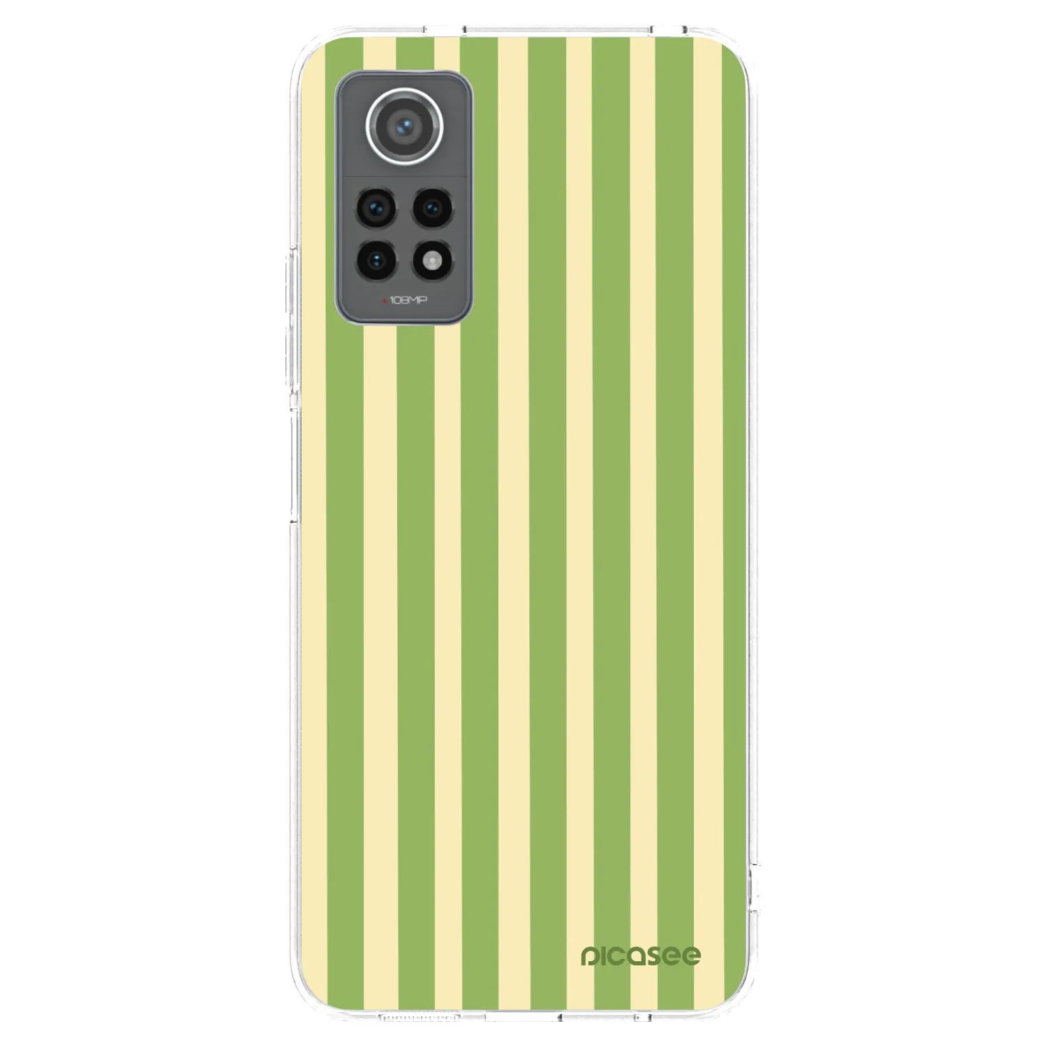 Picasee silikónový prehľadný obal pre Xiaomi Redmi Note 12 Pro 4G - Lines Matcha