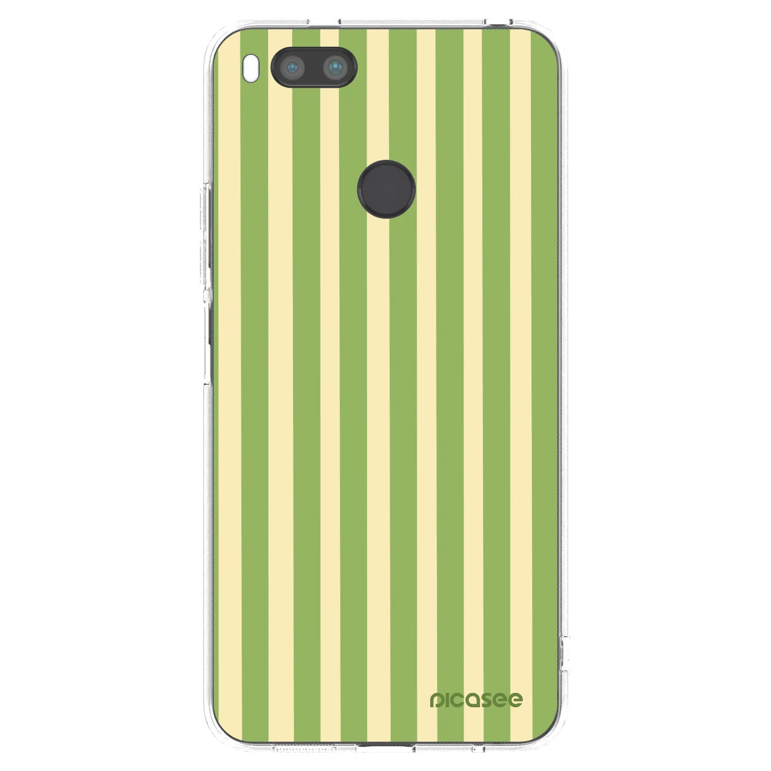 Picasee silikónový prehľadný obal pre Xiaomi Mi A1 Global - Lines Matcha