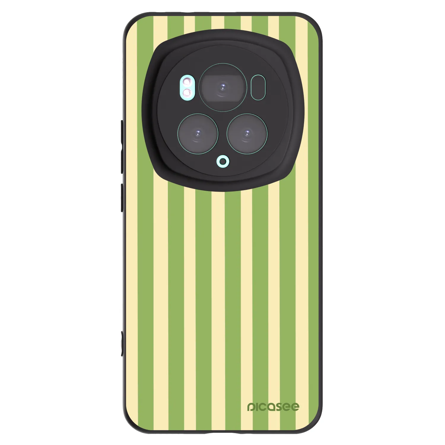 Picasee silikónový čierny obal pre Honor Magic6 Pro - Lines Matcha