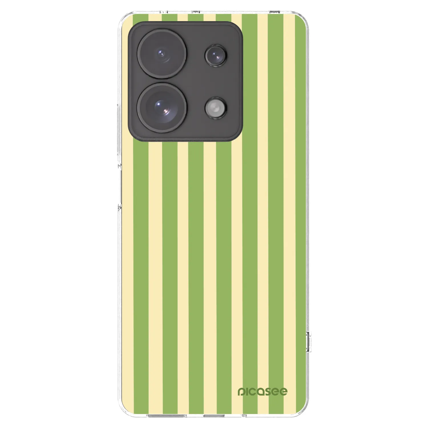 Picasee silikónový prehľadný obal pre Xiaomi Redmi Note 13 Pro 4G - Lines Matcha