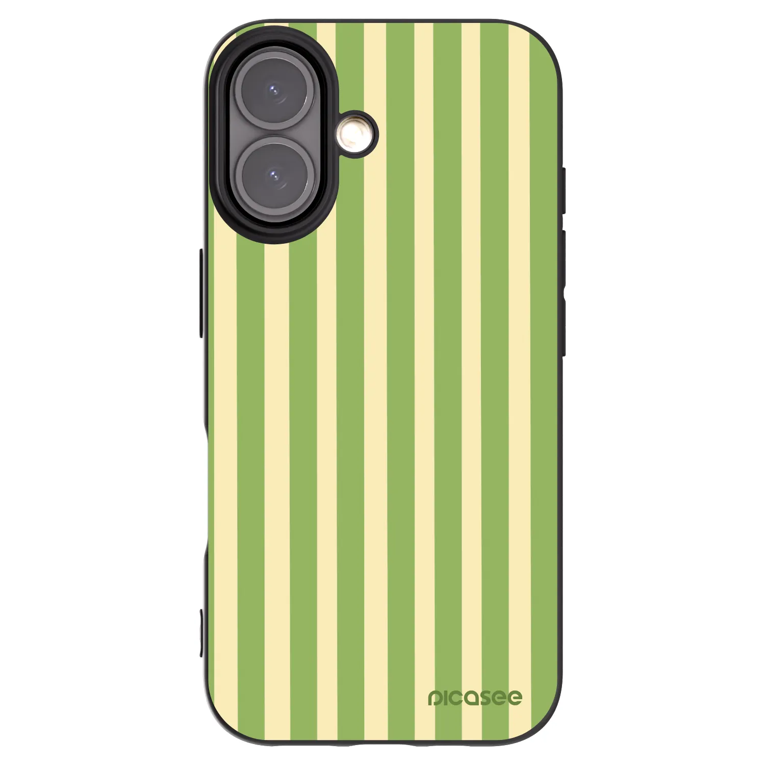 Picasee silikónový čierny obal pre Apple iPhone 16 - Lines Matcha