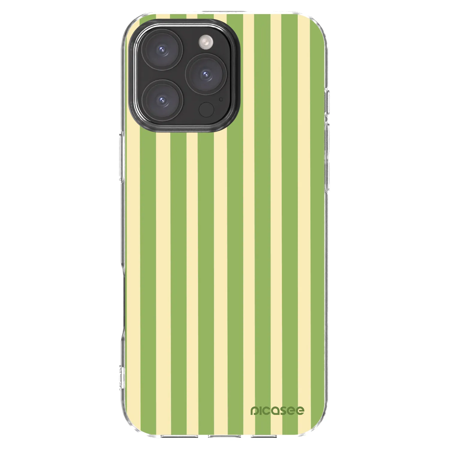 Picasee silikónový prehľadný obal pre Apple iPhone 16 Pro Max - Lines Matcha