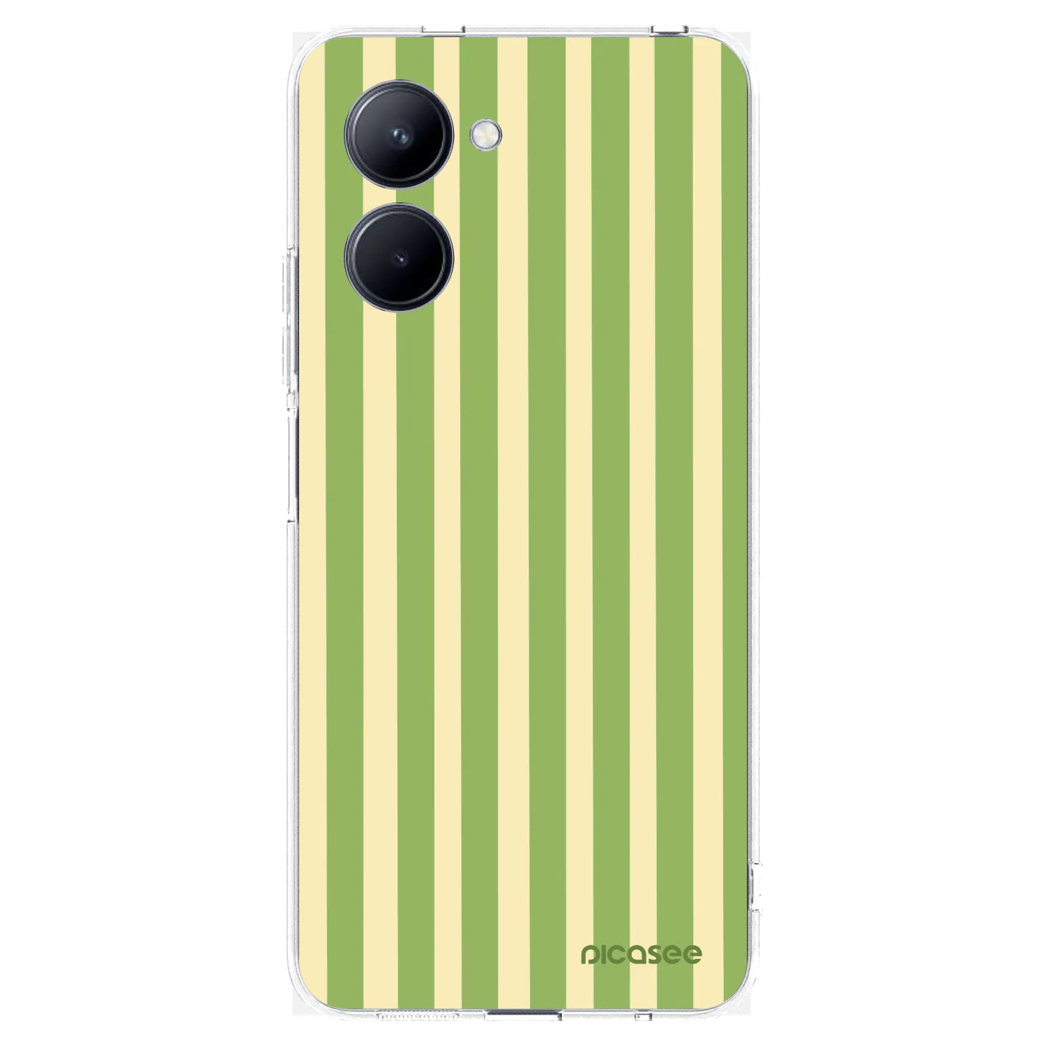 Picasee silikónový prehľadný obal pre Realme C33 (2023) - Lines Matcha
