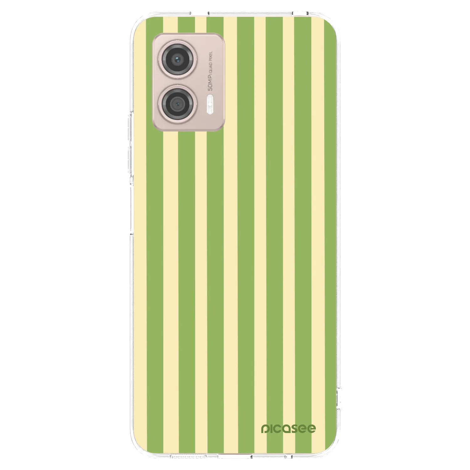 Picasee silikónový prehľadný obal pre Motorola Moto G53 5G - Lines Matcha