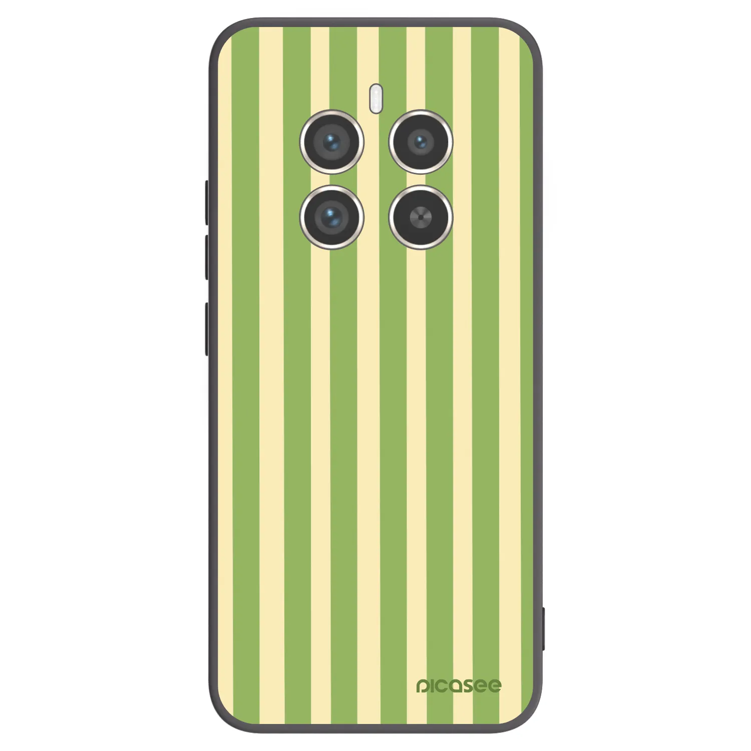 Picasee silikónový čierny obal pre Realme 12 Pro 5G - Lines Matcha