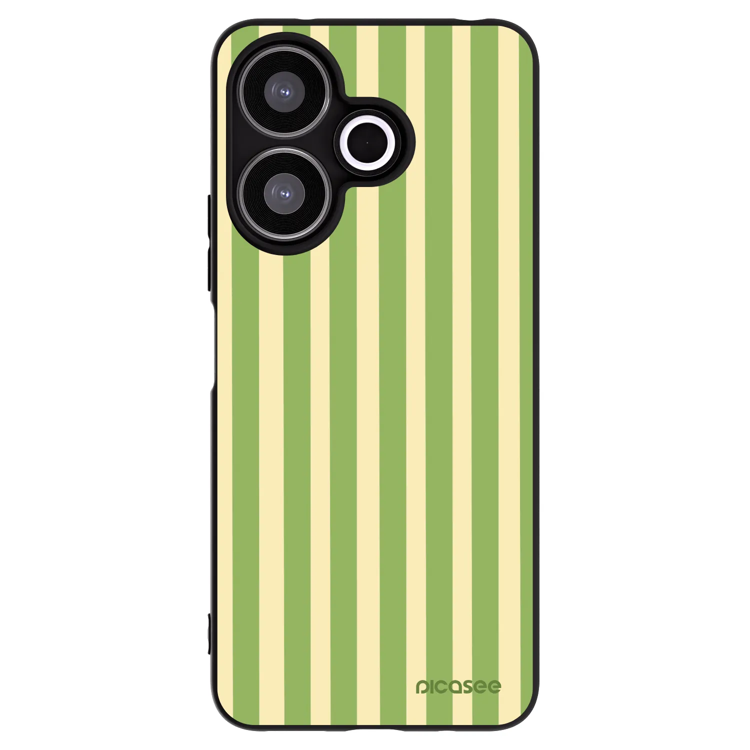 Picasee silikónový čierny obal pre Xiaomi Redmi 13 4G - Lines Matcha