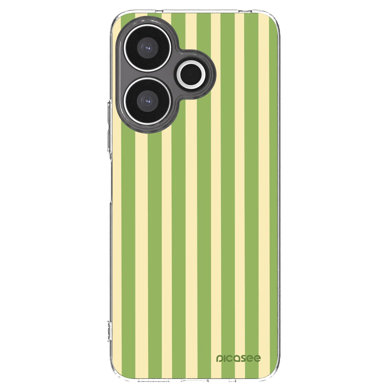 Picasee silikónový prehľadný obal pre Xiaomi Redmi 13 4G - Lines Matcha