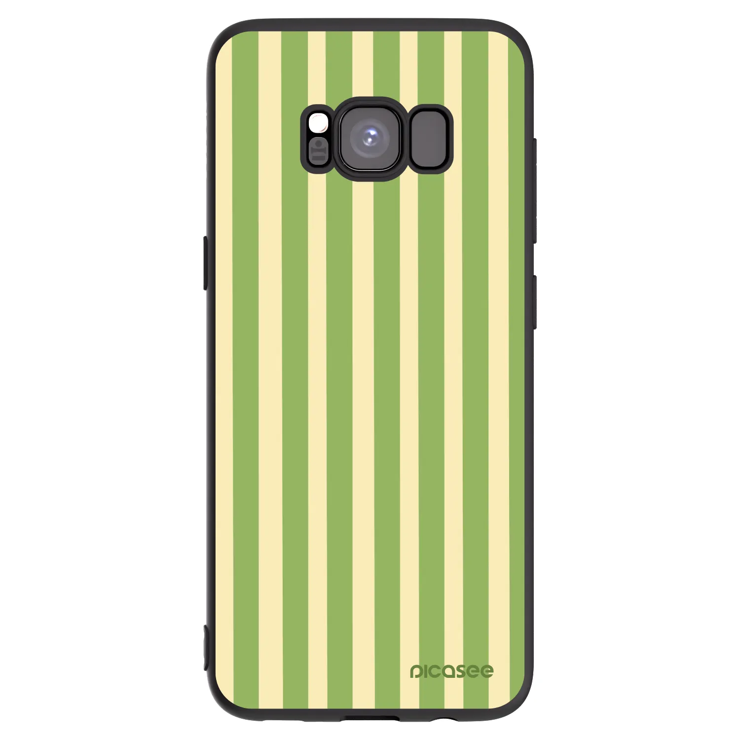Picasee silikónový čierny obal pre Samsung Galaxy S8 G950F - Lines Matcha