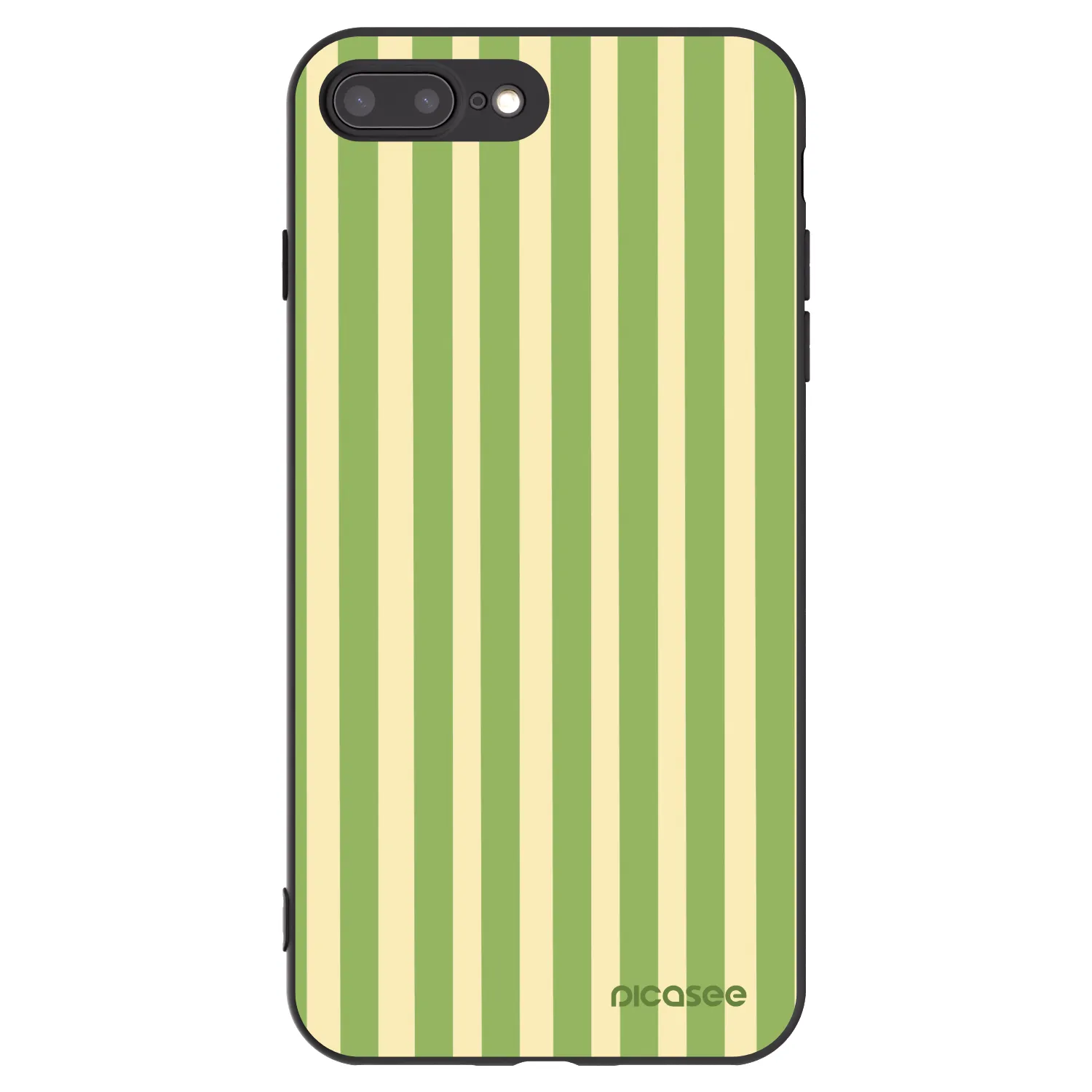 Picasee silikónový čierny obal pre Apple iPhone 8 Plus - Lines Matcha