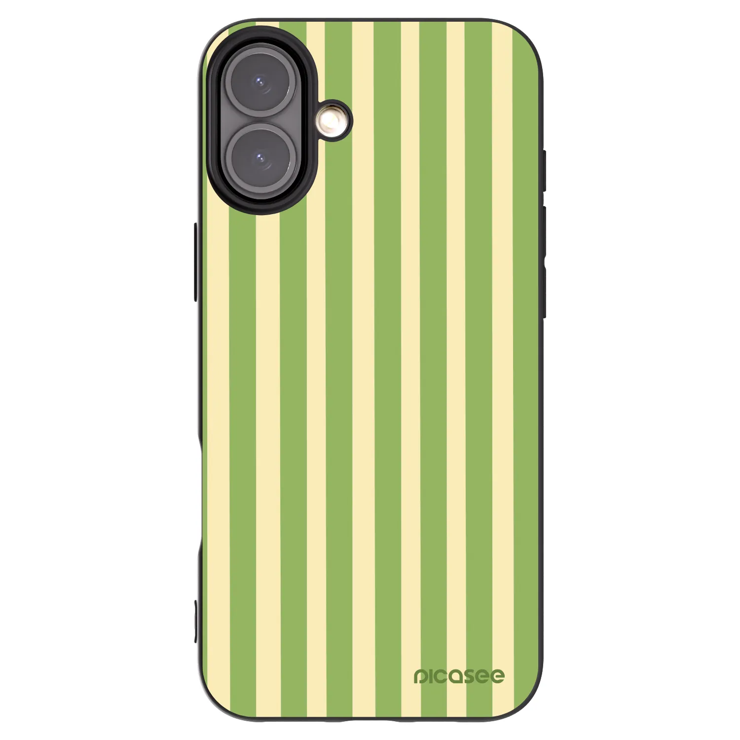 Picasee silikónový čierny obal pre Apple iPhone 16 Plus - Lines Matcha