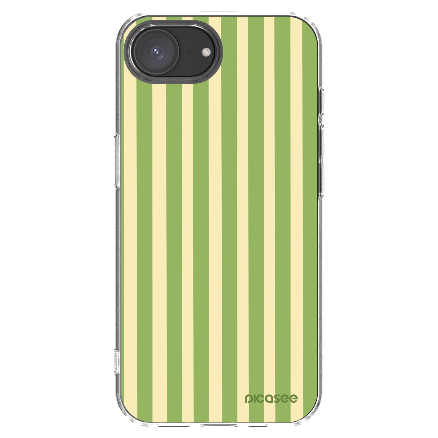 Picasee silikónový prehľadný obal pre Apple iPhone 16e - Lines Matcha