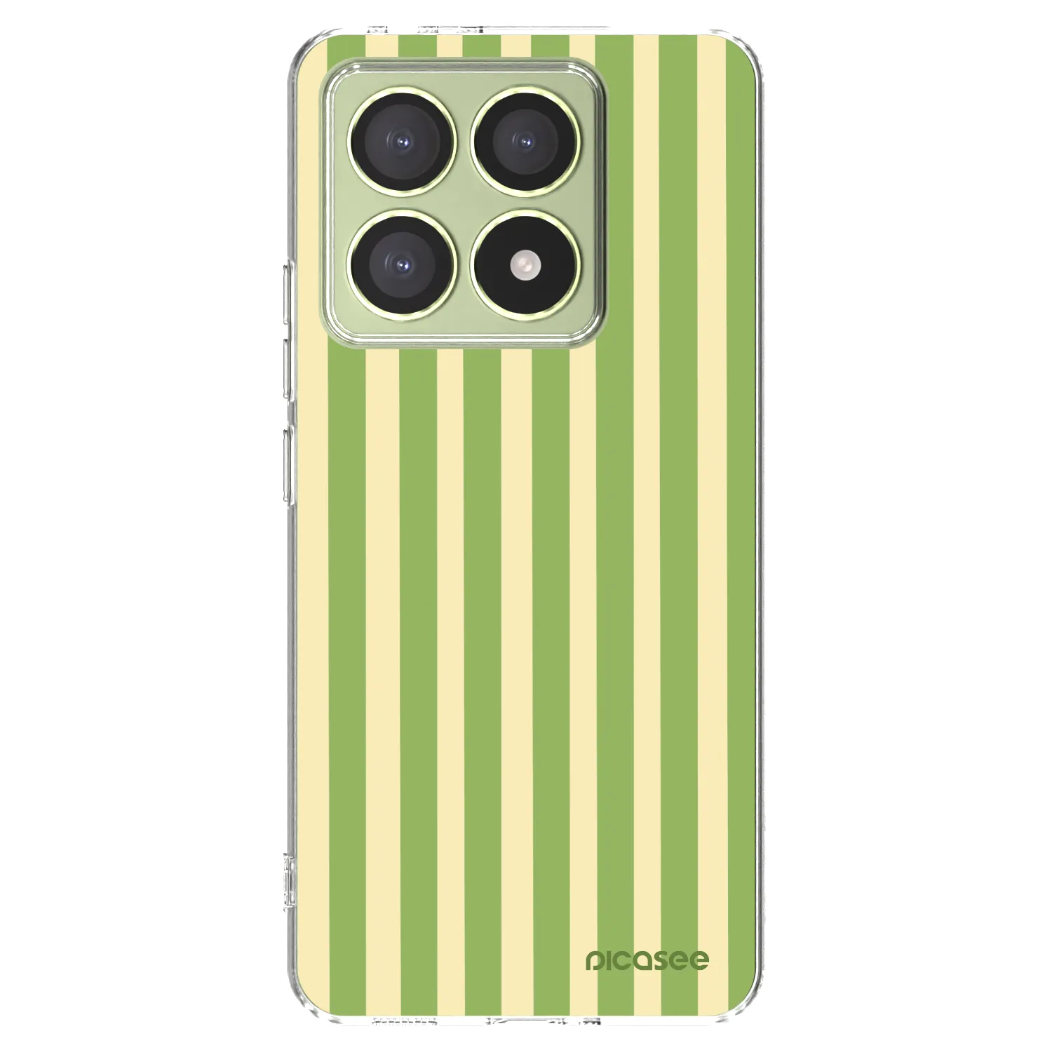 Picasee silikónový prehľadný obal pre Xiaomi 14T - Lines Matcha