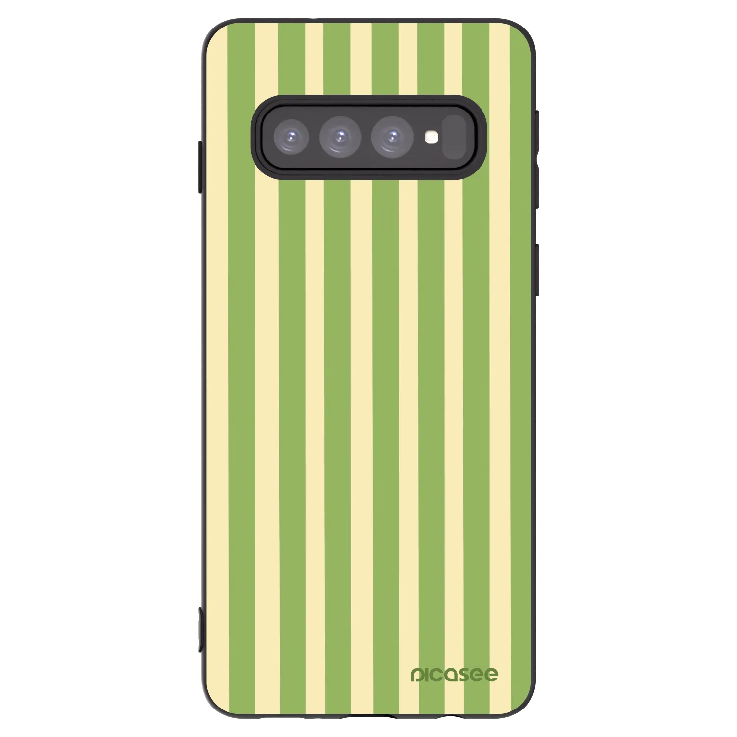 Picasee silikónový čierny obal pre Samsung Galaxy S10 G973 - Lines Matcha