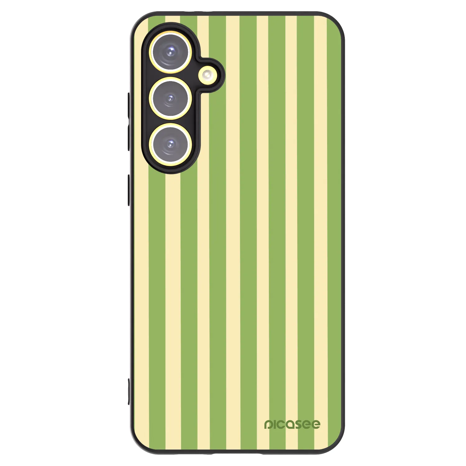 Picasee silikónový čierny obal pre Samsung Galaxy S24 FE S721B - Lines Matcha