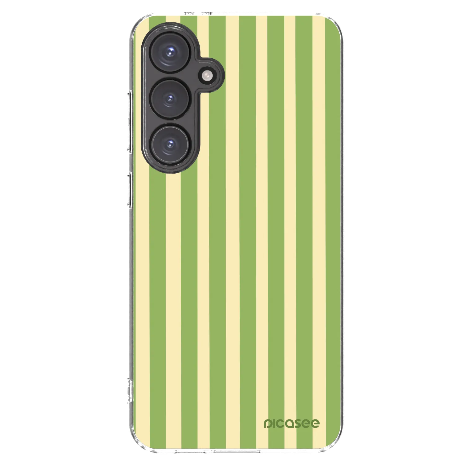 Picasee silikónový prehľadný obal pre Samsung Galaxy S24 FE S721B - Lines Matcha