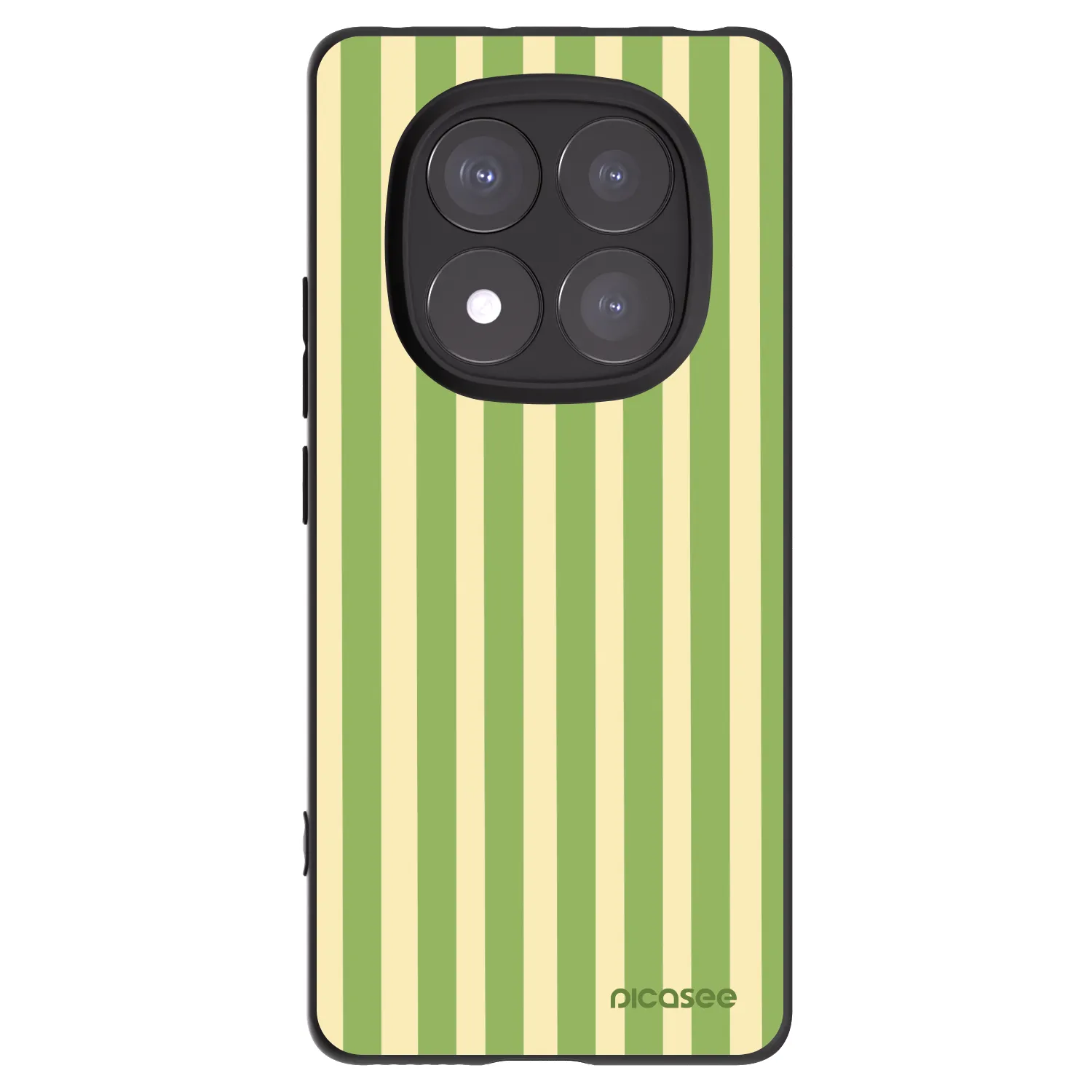 Picasee silikónový čierny obal pre Xiaomi Redmi Note 14 Pro 5G - Lines Matcha