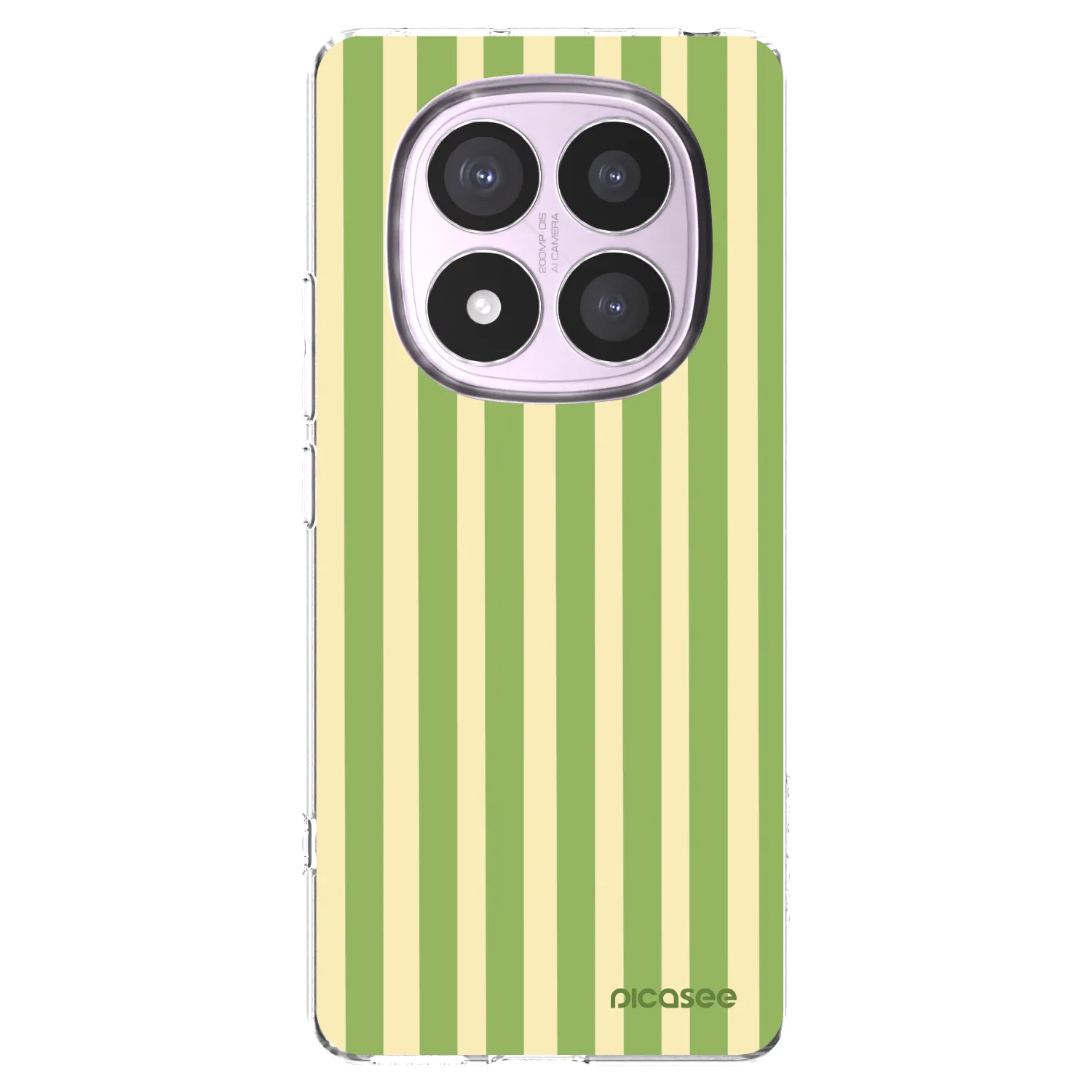Picasee silikónový prehľadný obal pre Xiaomi Redmi Note 14 Pro 5G - Lines Matcha