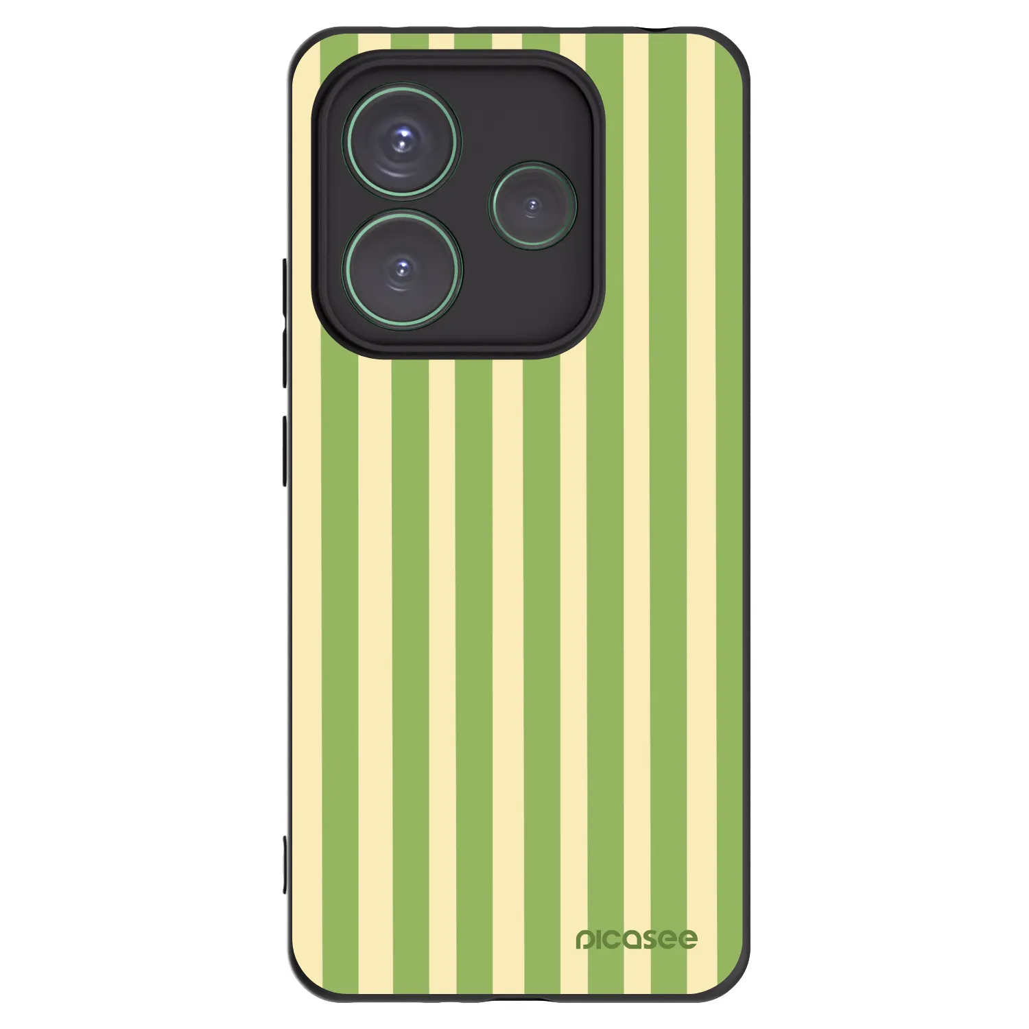 Picasee silikónový čierny obal pre Xiaomi Redmi Note 14 5G - Lines Matcha