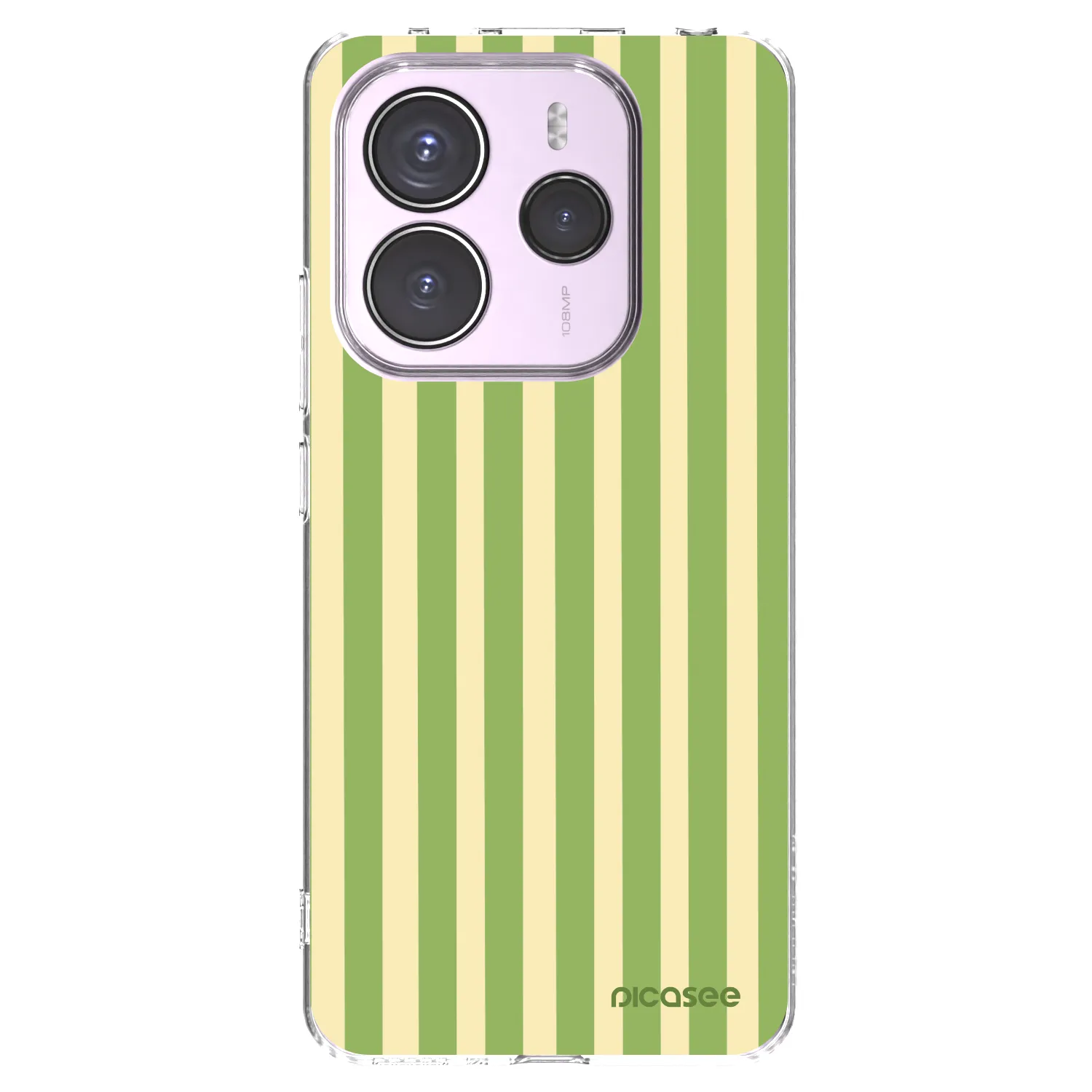 Picasee silikónový prehľadný obal pre Xiaomi Redmi Note 14 5G - Lines Matcha