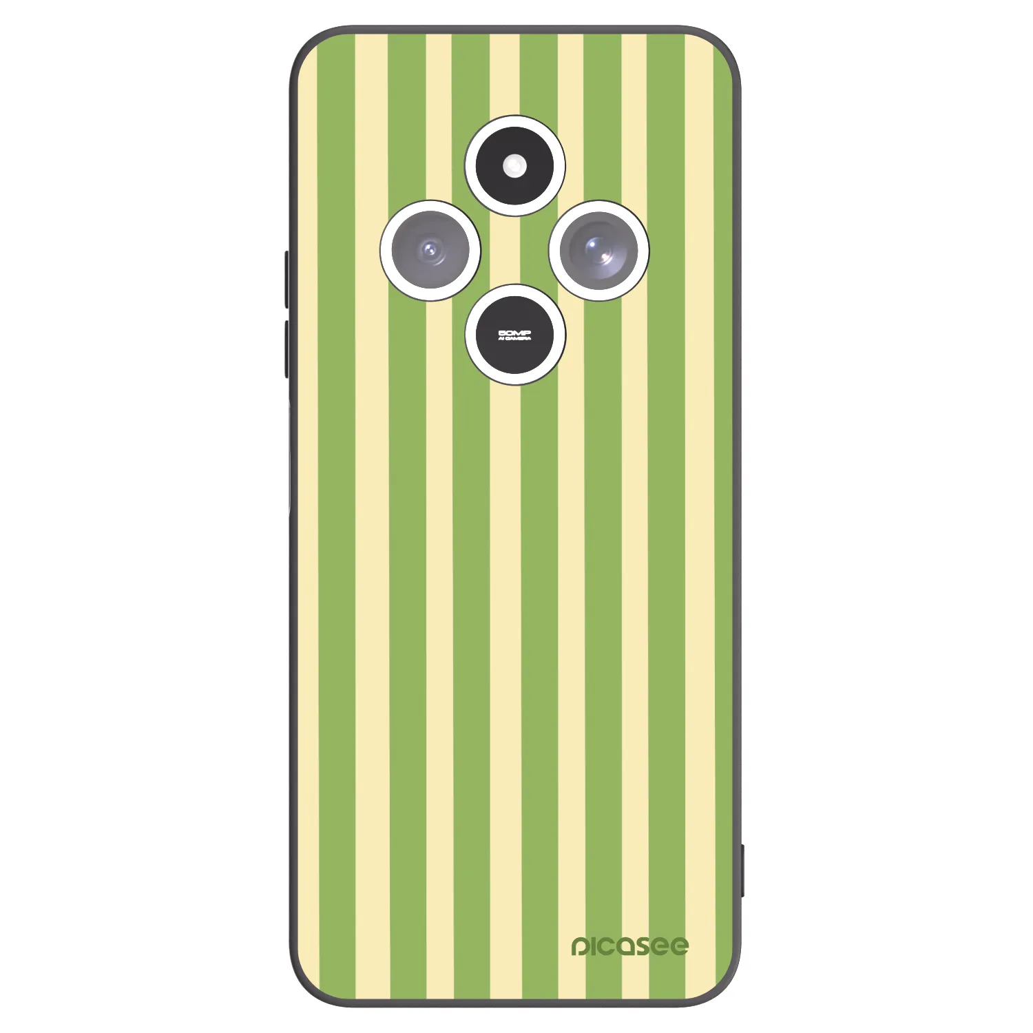 Picasee silikónový čierny obal pre Xiaomi Redmi 14C - Lines Matcha