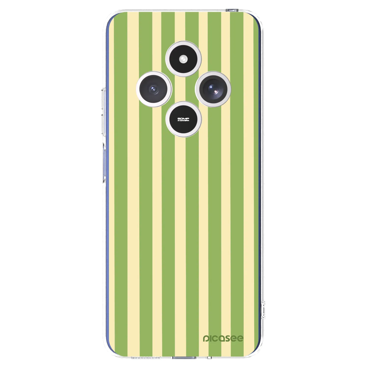 Picasee silikónový prehľadný obal pre Xiaomi Redmi 14C - Lines Matcha