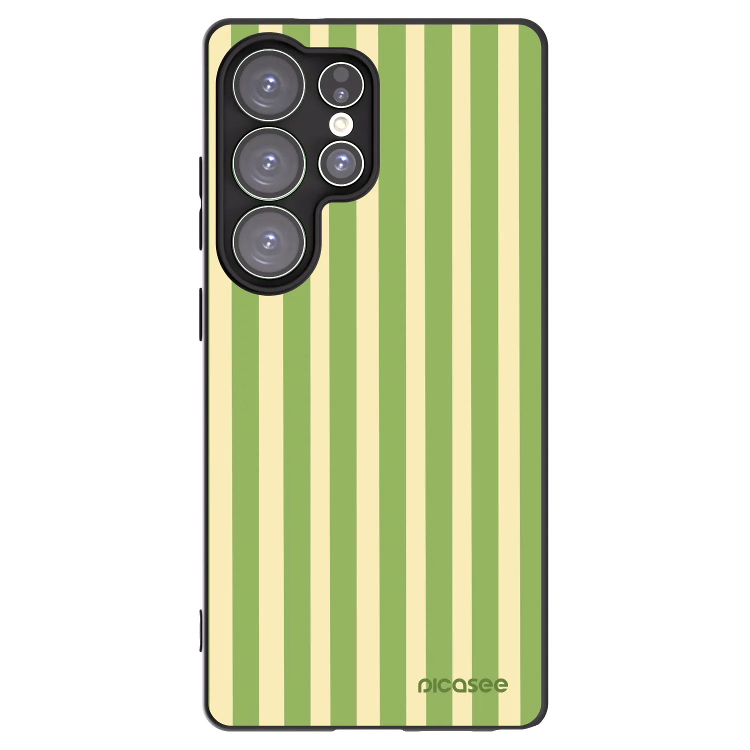 Picasee silikónový čierny obal pre Samsung Galaxy S25 Ultra 5G - Lines Matcha