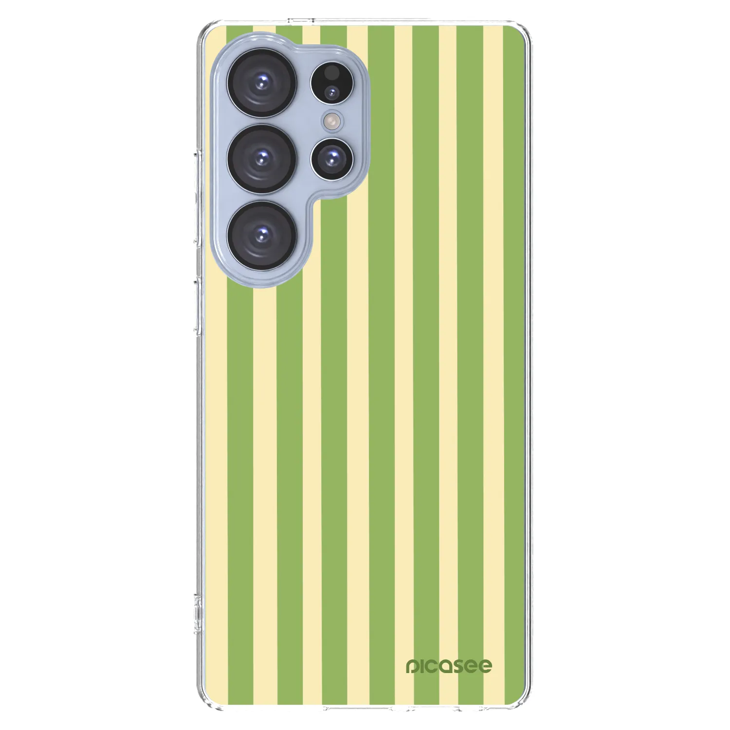 Picasee silikónový prehľadný obal pre Samsung Galaxy S25 Ultra 5G - Lines Matcha