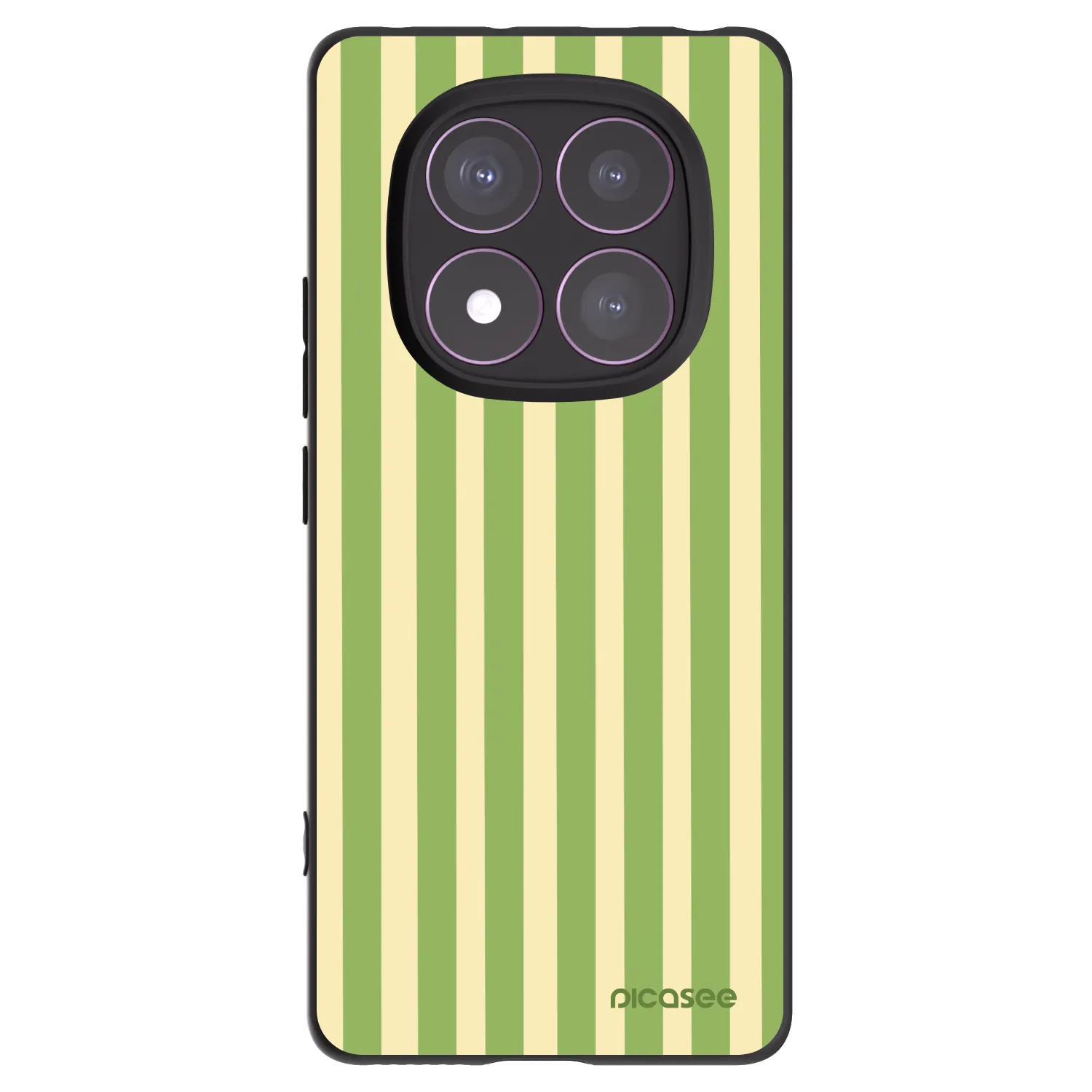 Picasee silikónový čierny obal pre Xiaomi Redmi Note 14 Pro 4G - Lines Matcha
