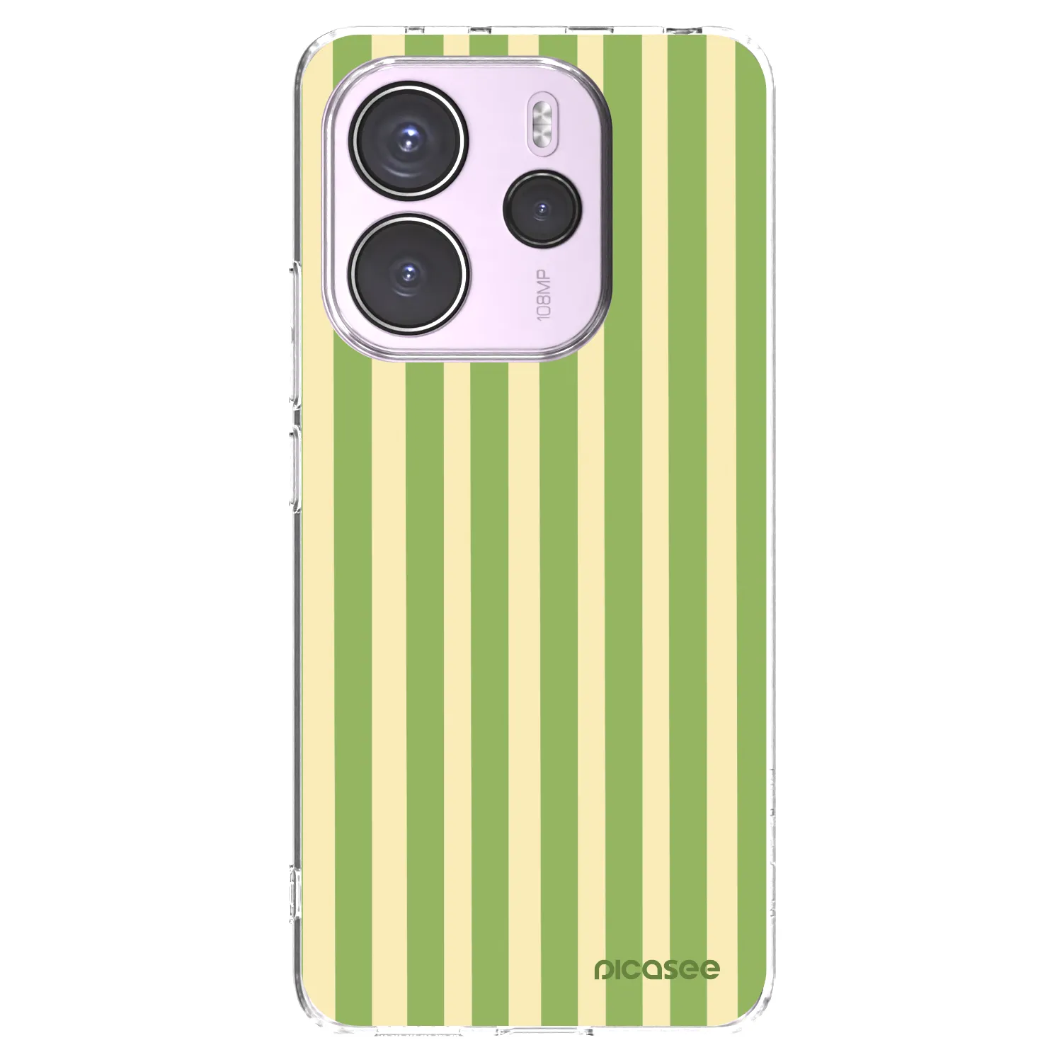Picasee silikónový prehľadný obal pre Xiaomi Redmi Note 14 4G - Lines Matcha